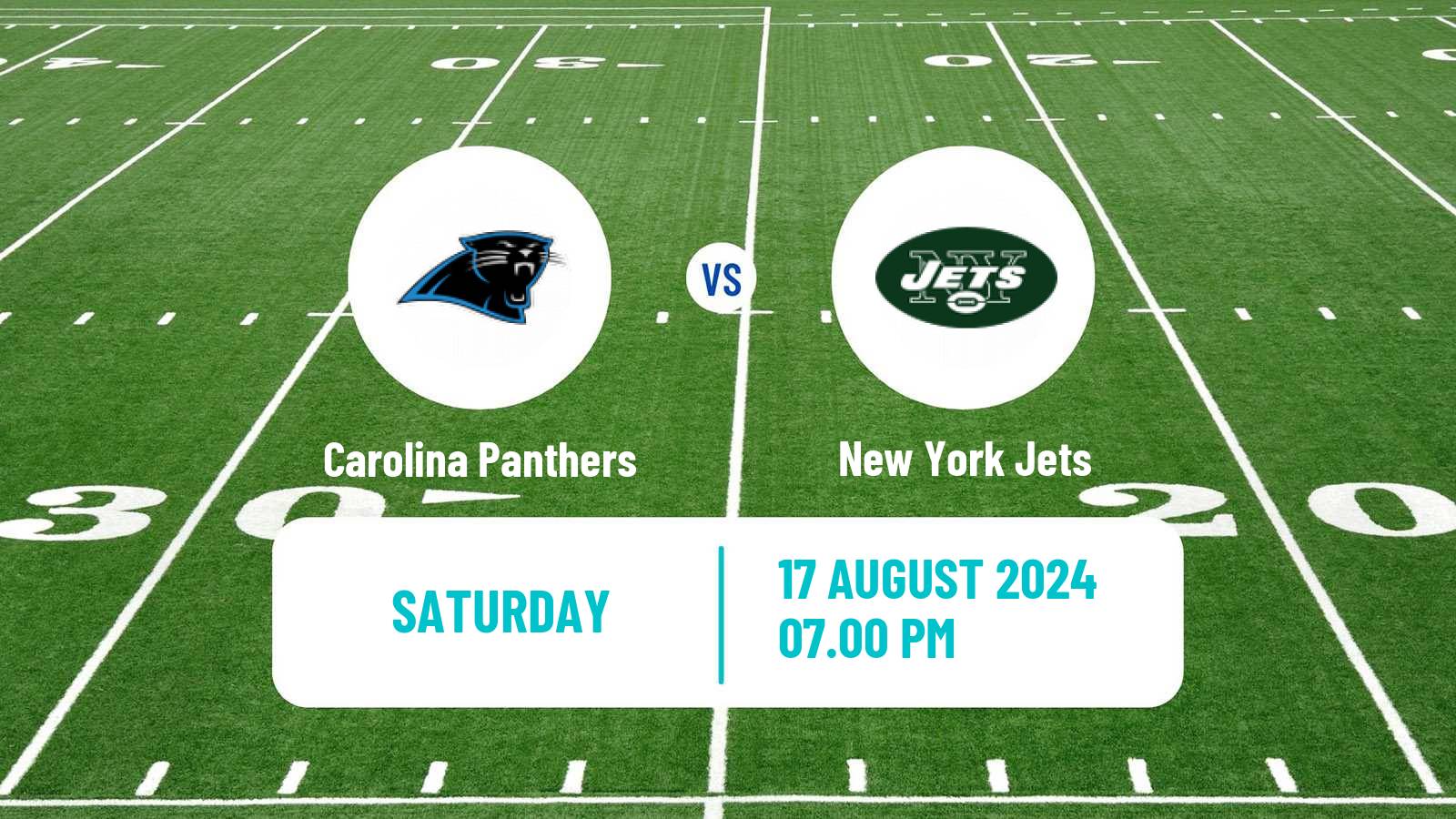 American football NFL Carolina Panthers - New York Jets