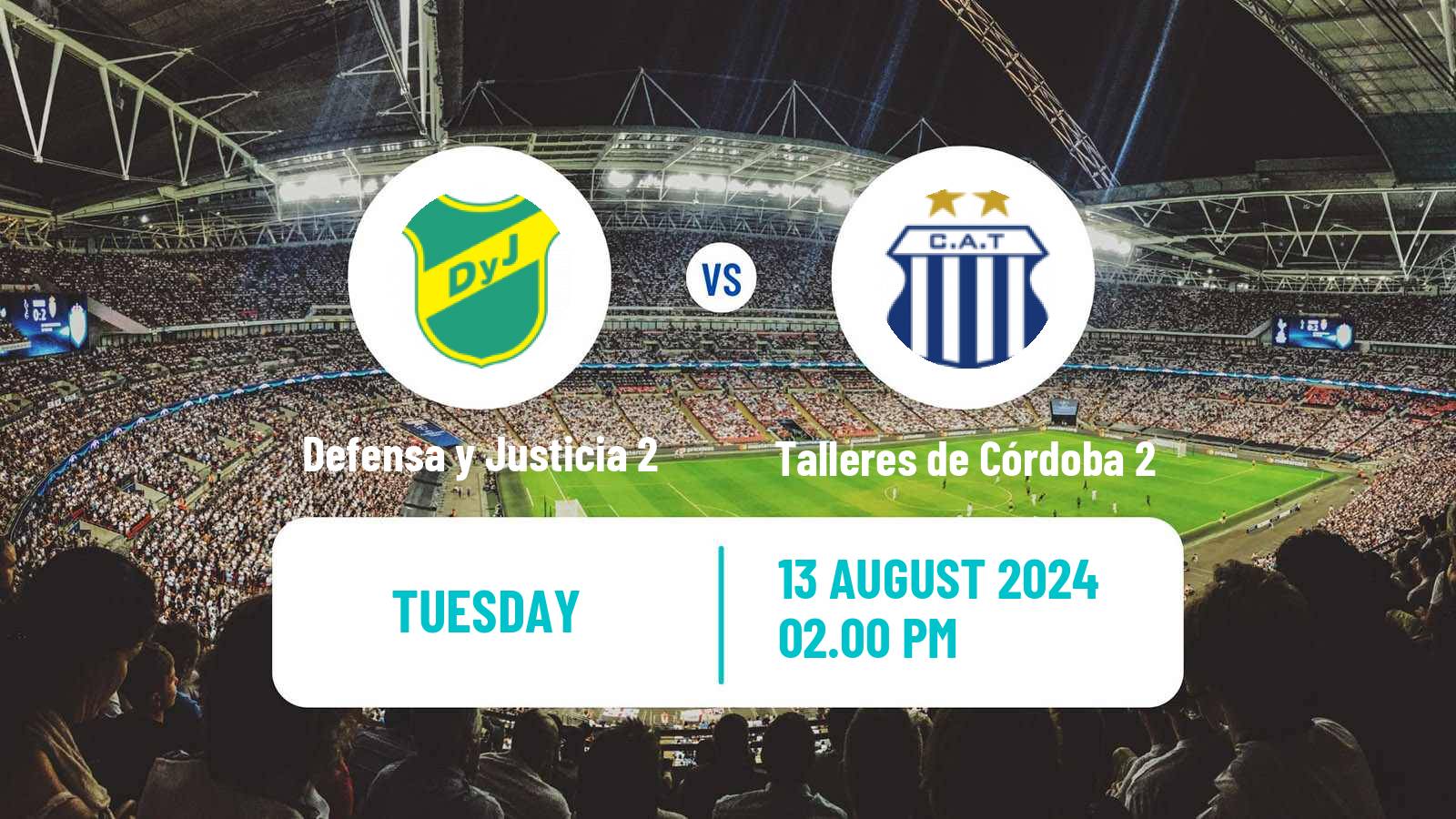 Soccer Argentinian Reserve League Defensa y Justicia 2 - Talleres de Córdoba 2