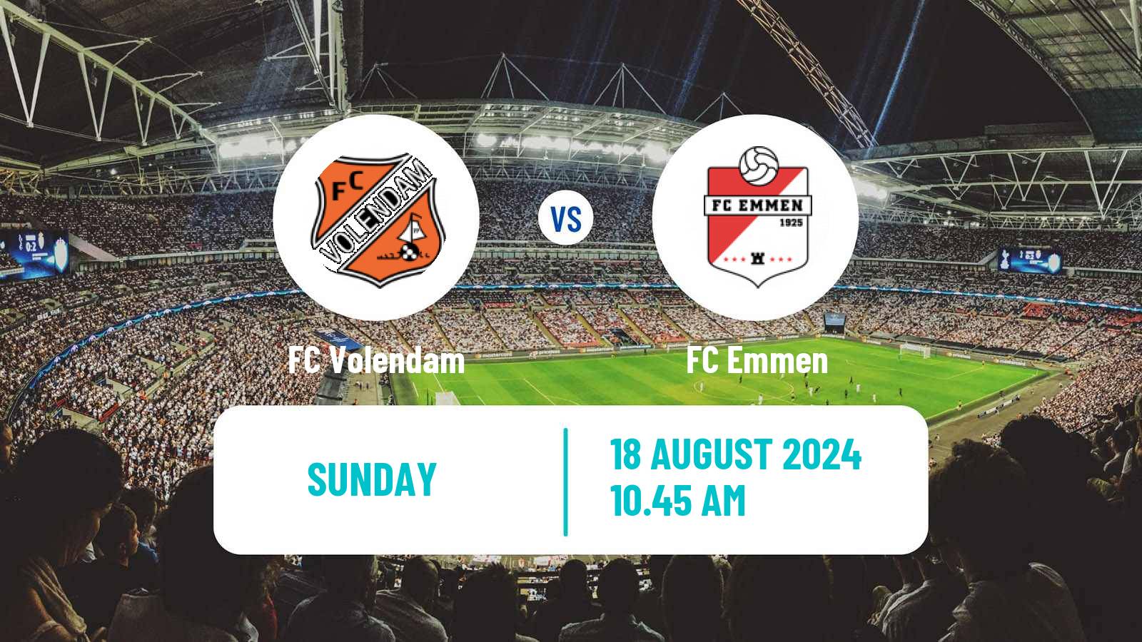 Soccer Dutch Eerste Divisie Volendam - Emmen