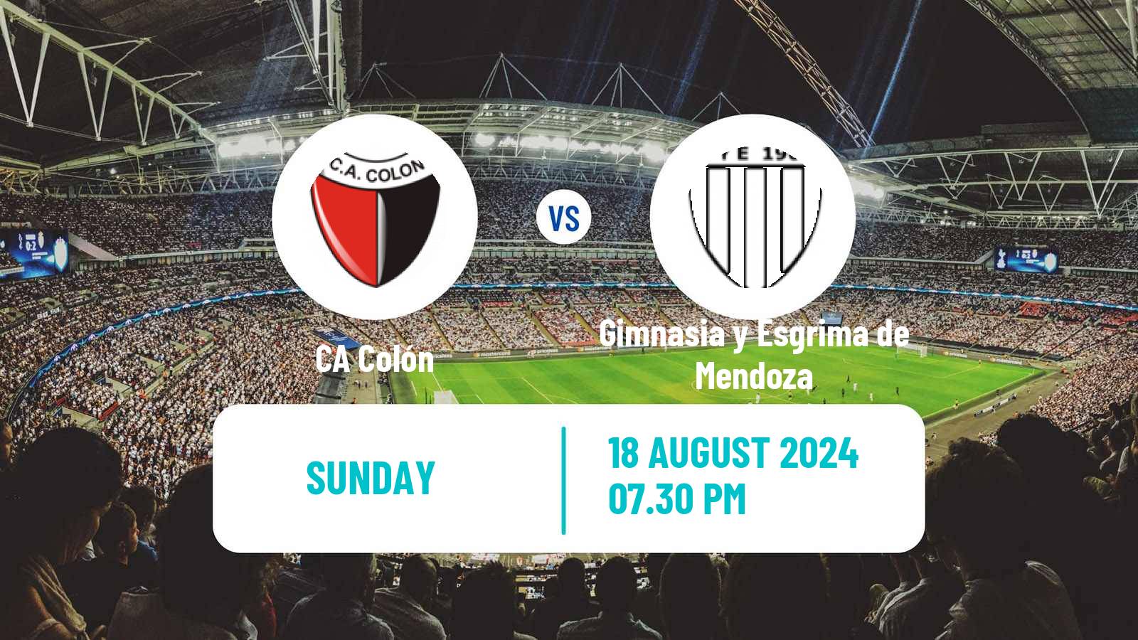 Soccer Argentinian Primera Nacional Colón - Gimnasia y Esgrima de Mendoza