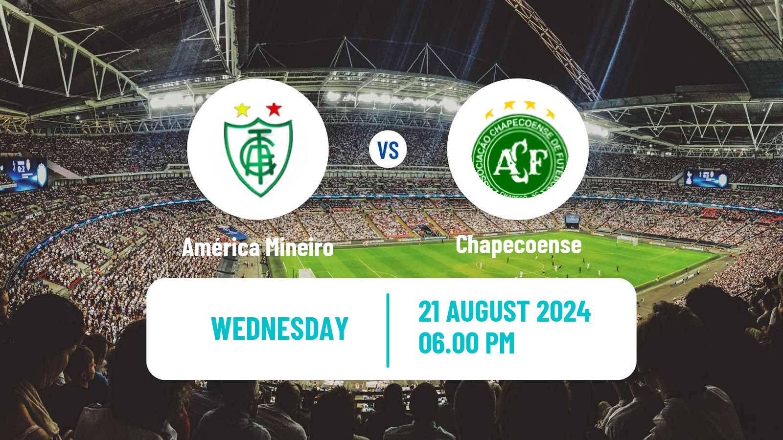 Soccer Brazilian Serie B América Mineiro - Chapecoense