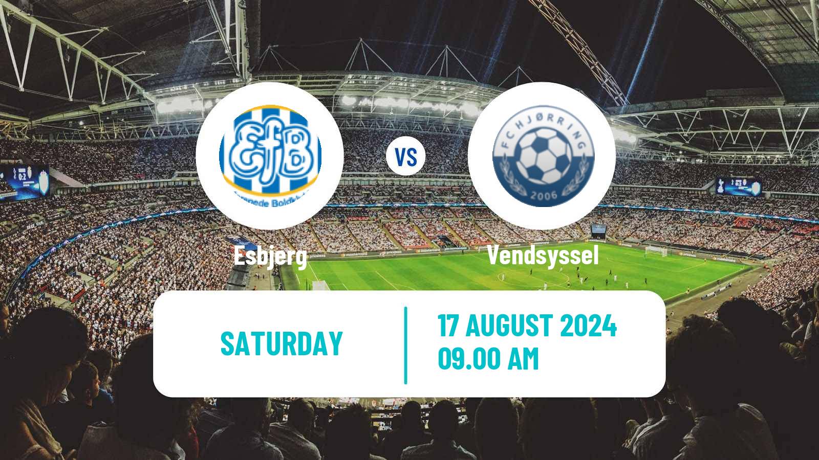 Soccer Danish 1 Division Esbjerg - Vendsyssel