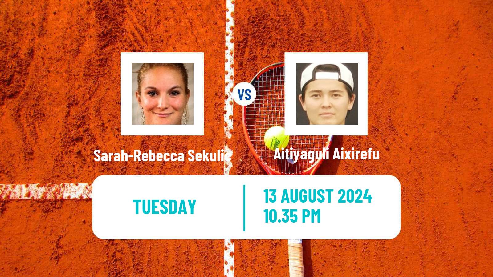 Tennis ITF W15 Xiamen Women Sarah-Rebecca Sekulic - Aitiyaguli Aixirefu