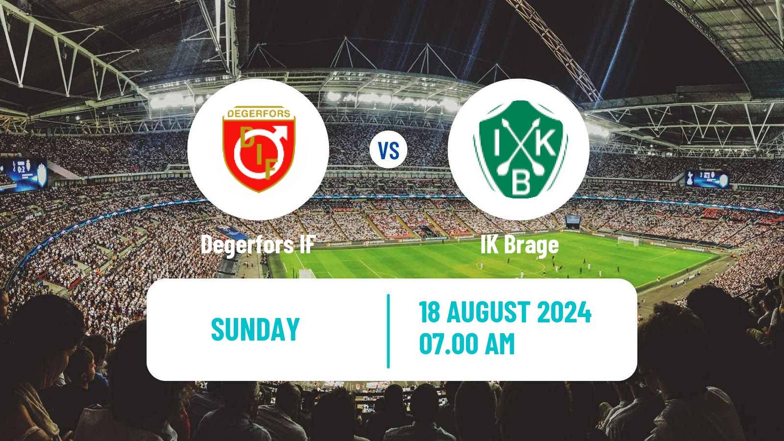 Soccer Swedish Superettan Degerfors - Brage