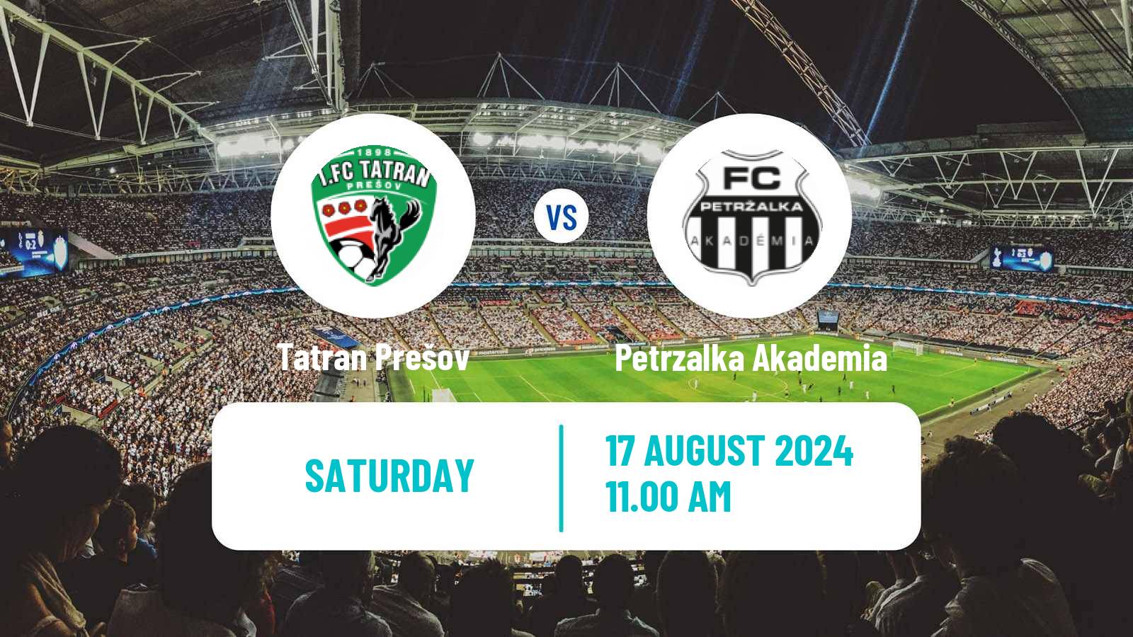 Soccer Slovak 2 Liga Tatran Prešov - Petrzalka Akademia