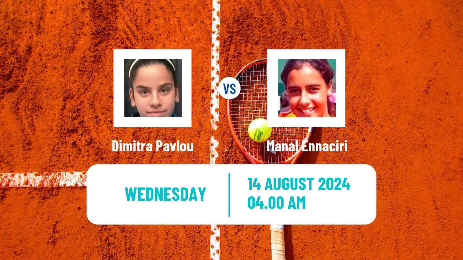 Tennis ITF W15 Monastir 31 Women Dimitra Pavlou - Manal Ennaciri