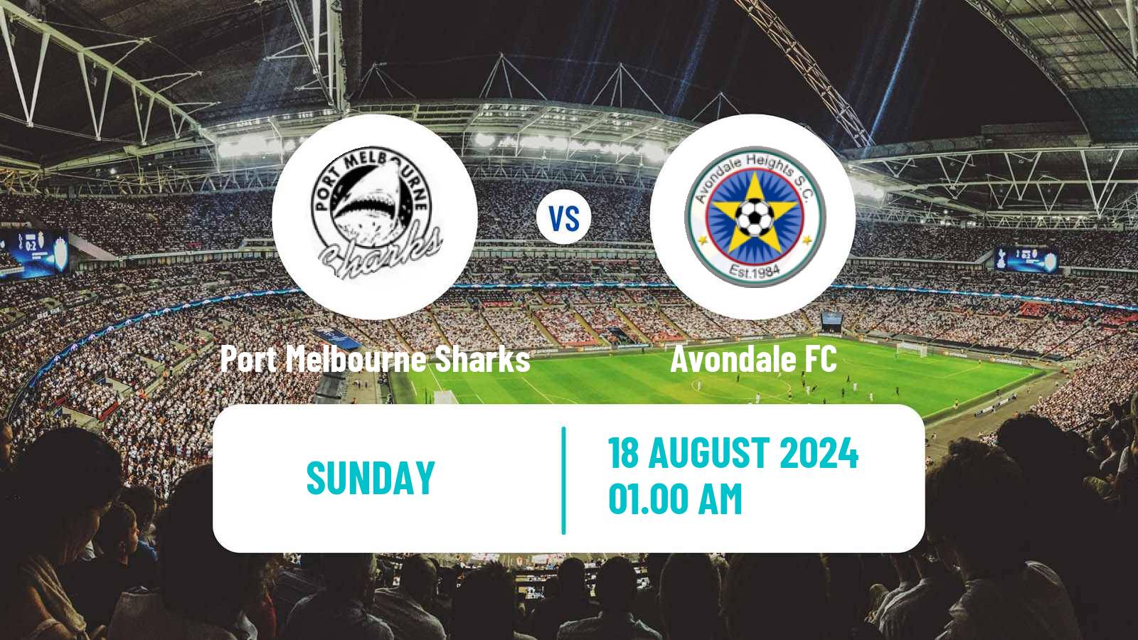 Soccer Australian NPL Victoria Port Melbourne Sharks - Avondale