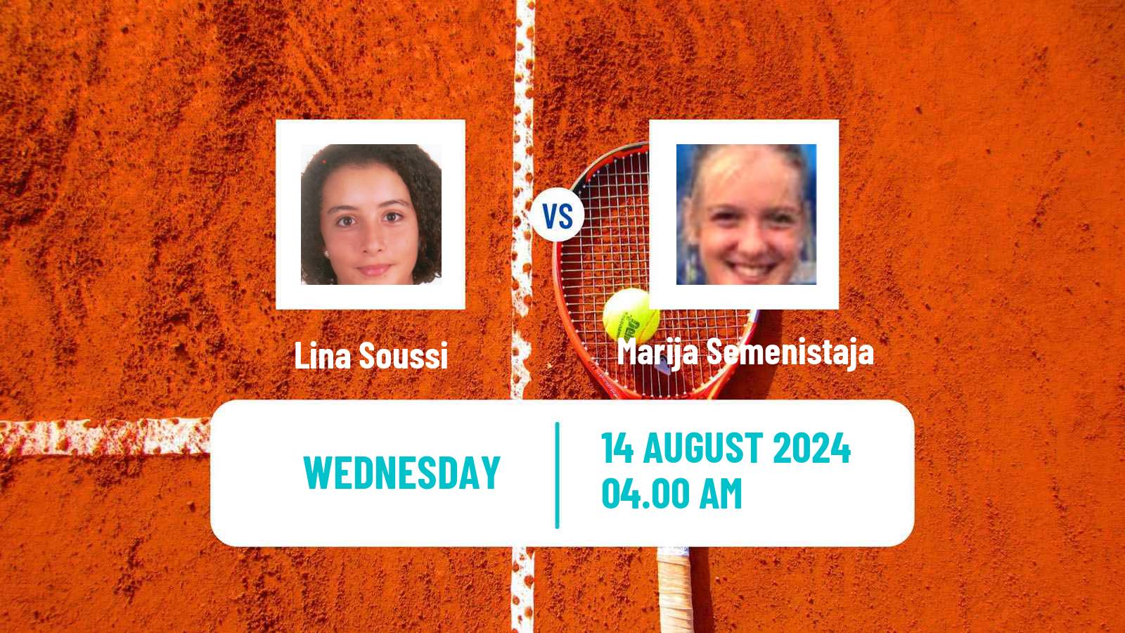 Tennis ITF W15 Monastir 31 Women Lina Soussi - Marija Semenistaja