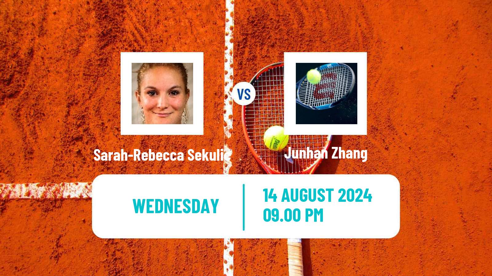 Tennis ITF W15 Xiamen Women Sarah-Rebecca Sekulic - Junhan Zhang