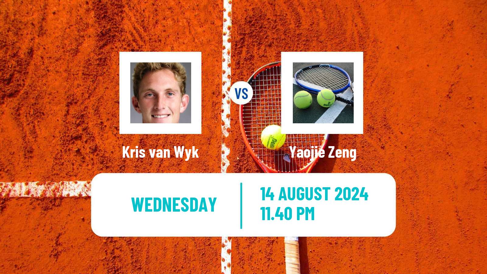 Tennis ITF M25 Yinchuan Men Kris van Wyk - Yaojie Zeng