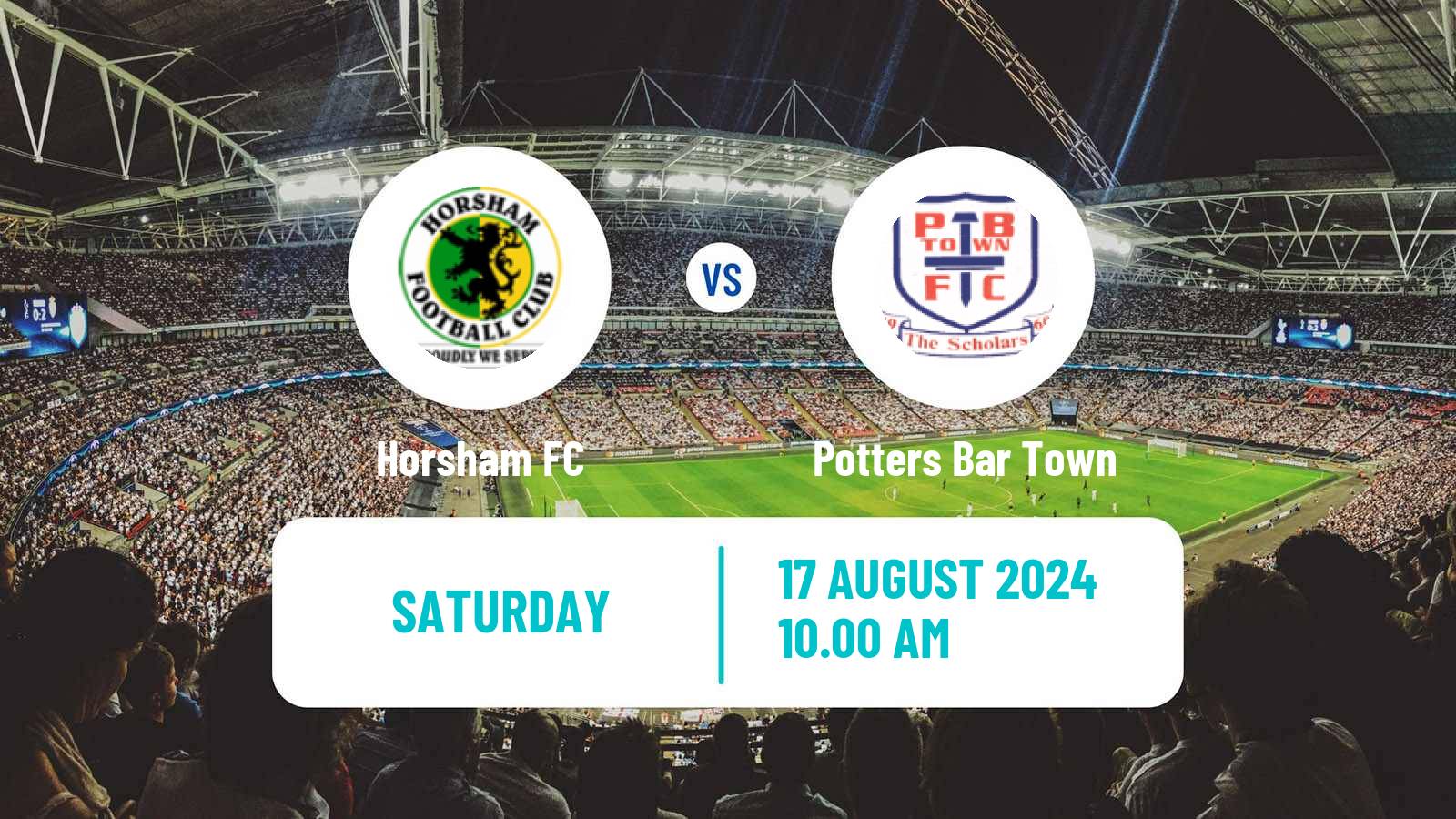 Soccer English Isthmian League Premier Division Horsham - Potters Bar Town