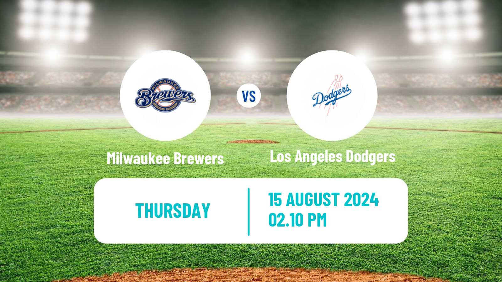 Baseball MLB Milwaukee Brewers - Los Angeles Dodgers