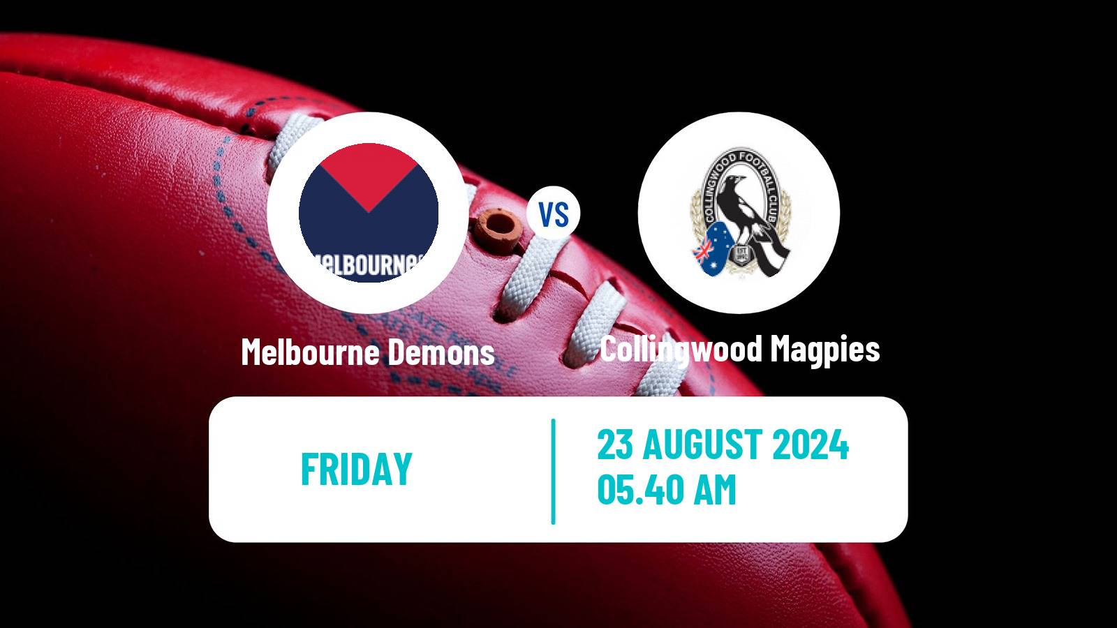 Aussie rules AFL Melbourne Demons - Collingwood Magpies