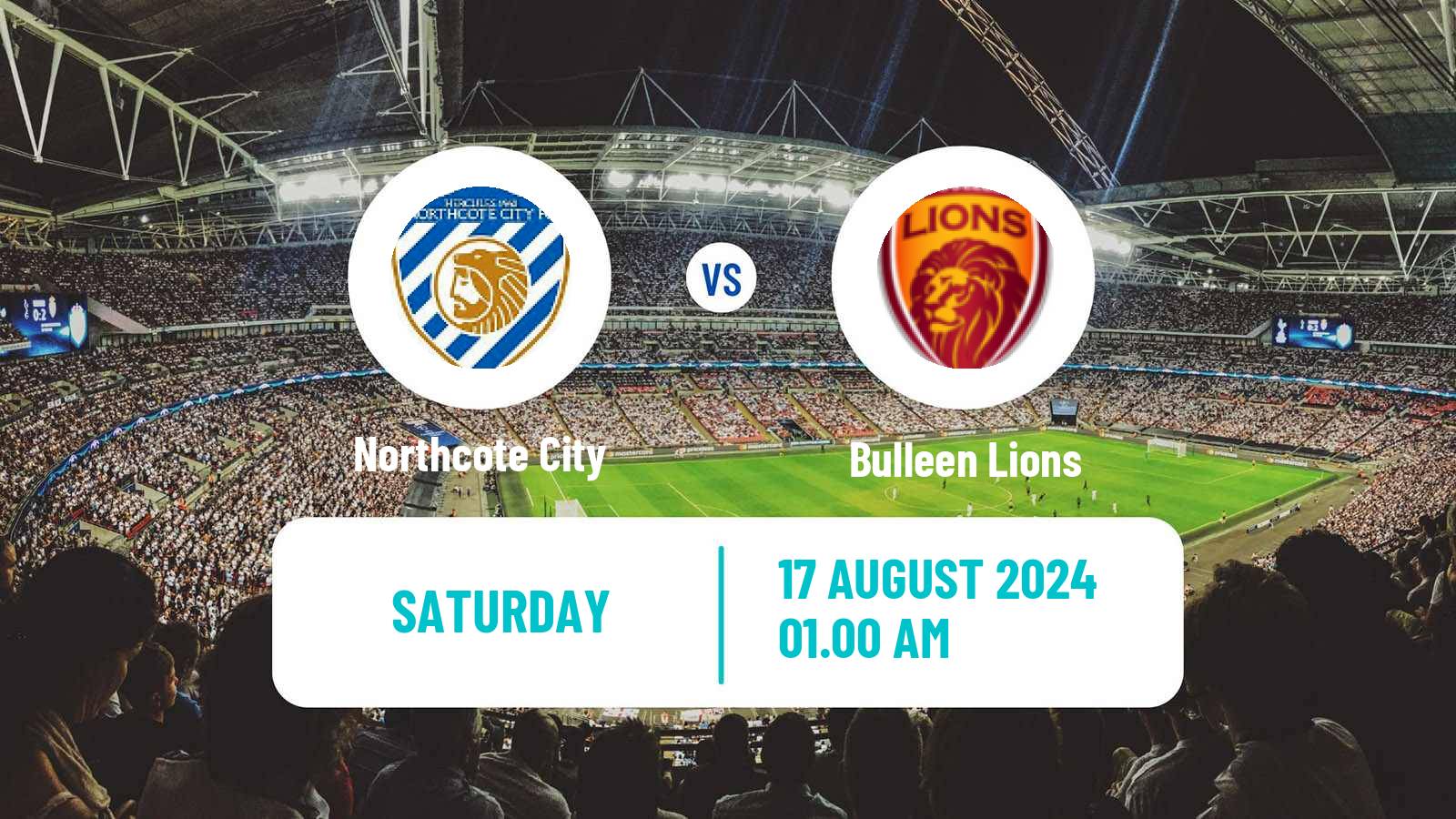 Soccer Australian Victoria Premier League Northcote City - Bulleen Lions