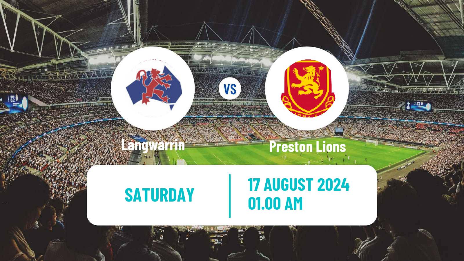 Soccer Australian Victoria Premier League Langwarrin - Preston Lions