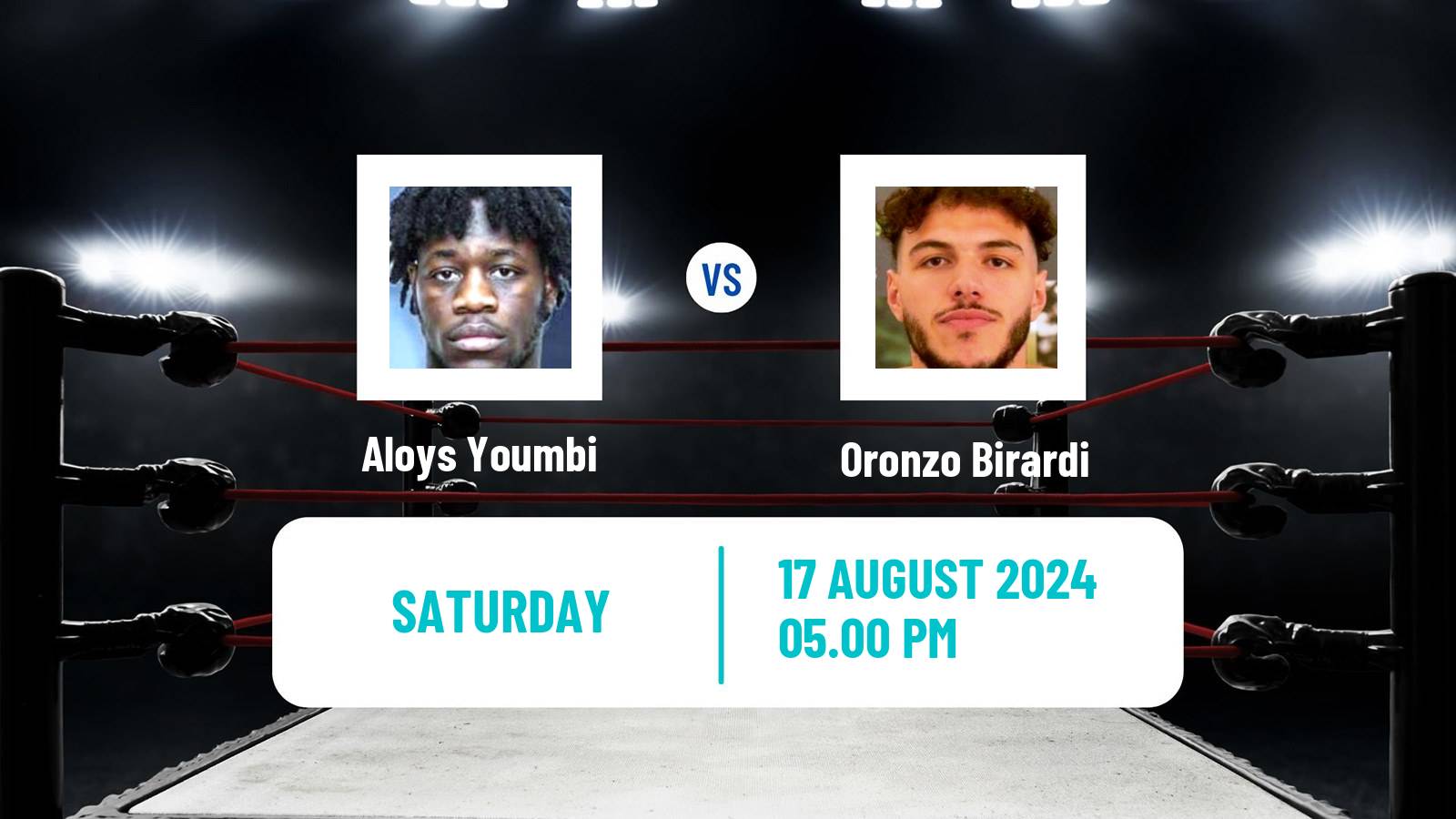 Boxing Cruiserweight IBO Continental Title Men Aloys Youmbi - Oronzo Birardi