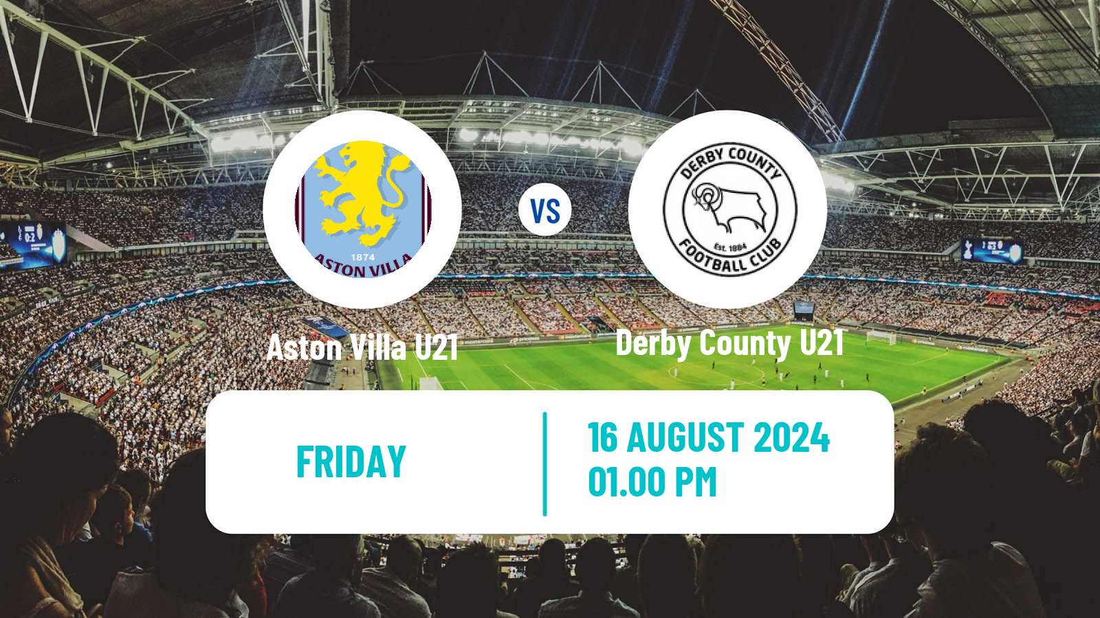 Soccer English Premier League 2 Aston Villa U21 - Derby County U21