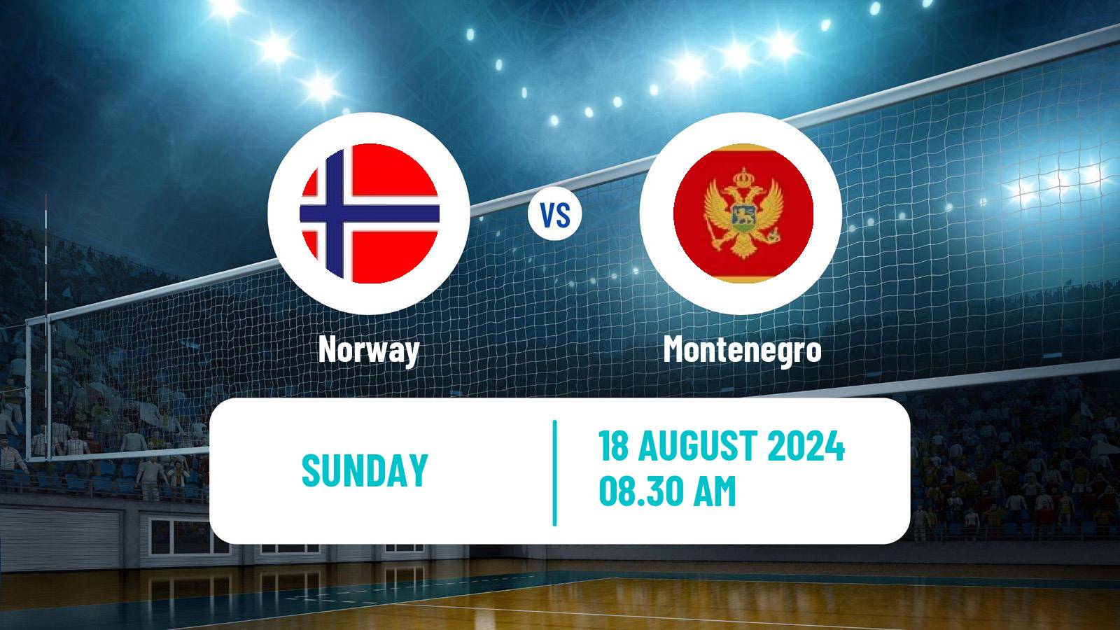 Volleyball European Championships Volleyball Norway - Montenegro