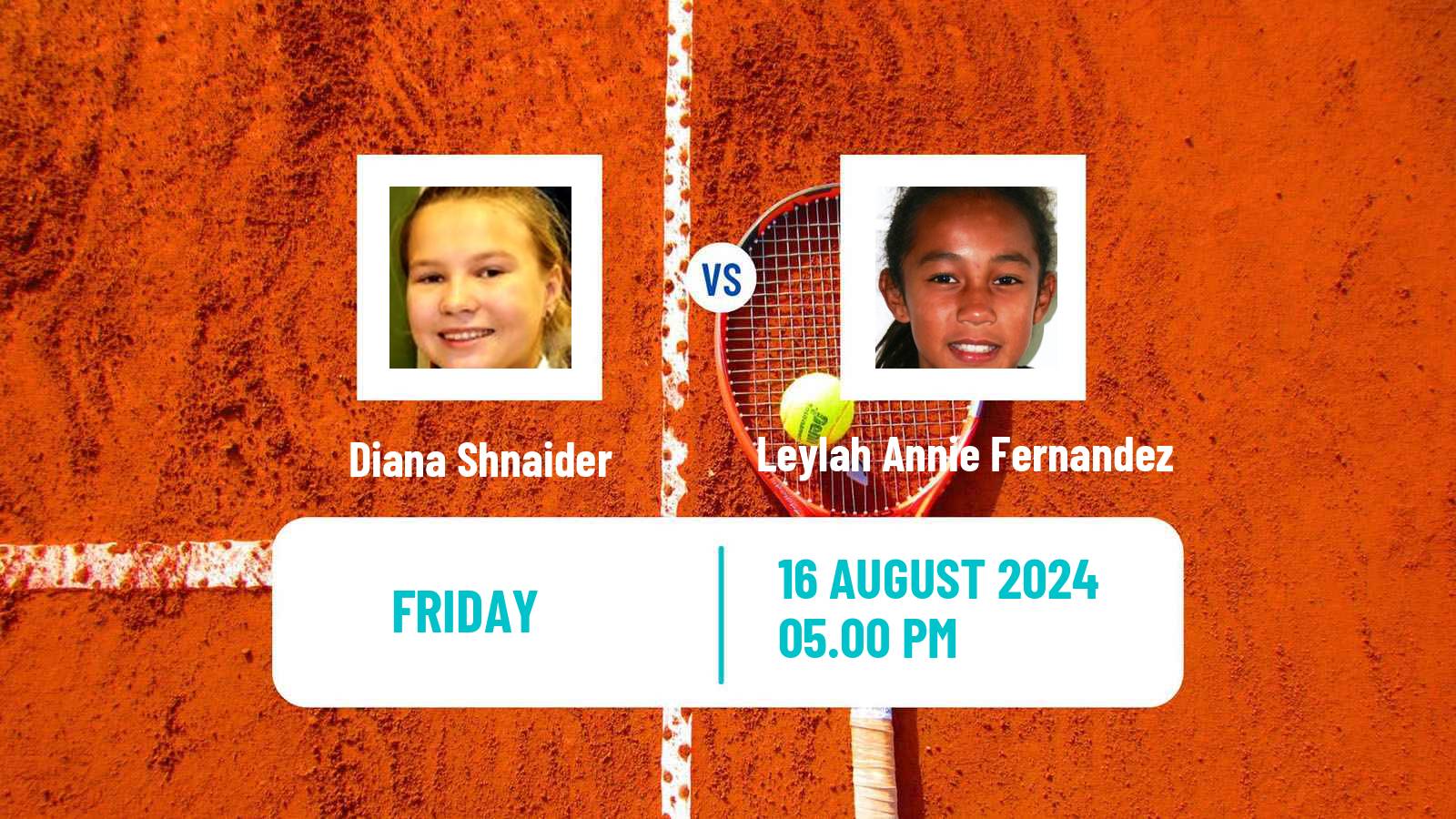 Tennis WTA Cincinnati Diana Shnaider - Leylah Annie Fernandez