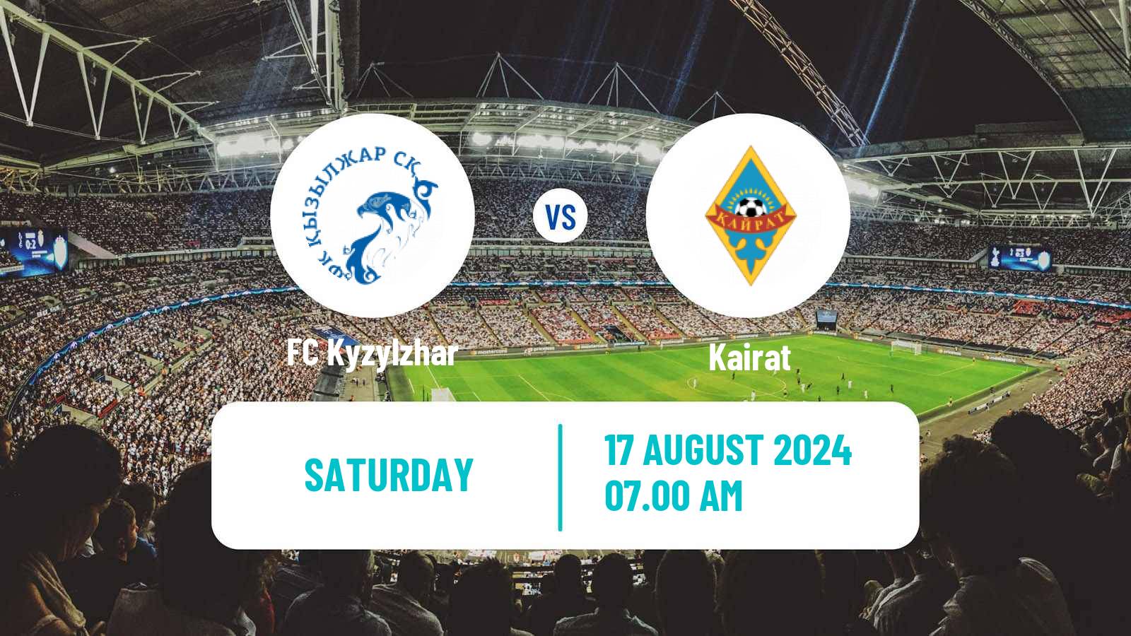 Soccer Kazakh Premier League Kyzylzhar - Kairat