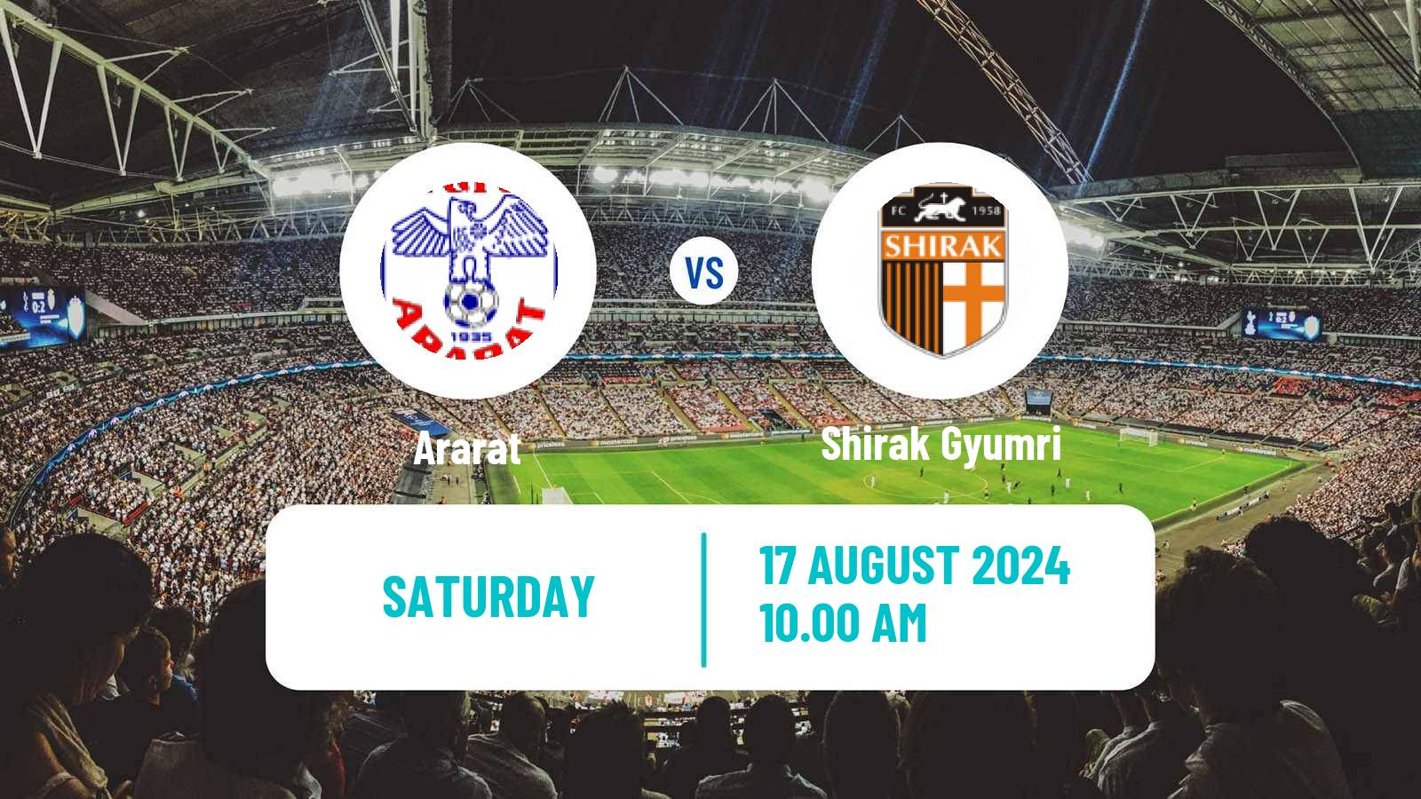 Soccer Armenian Premier League Ararat - Shirak Gyumri