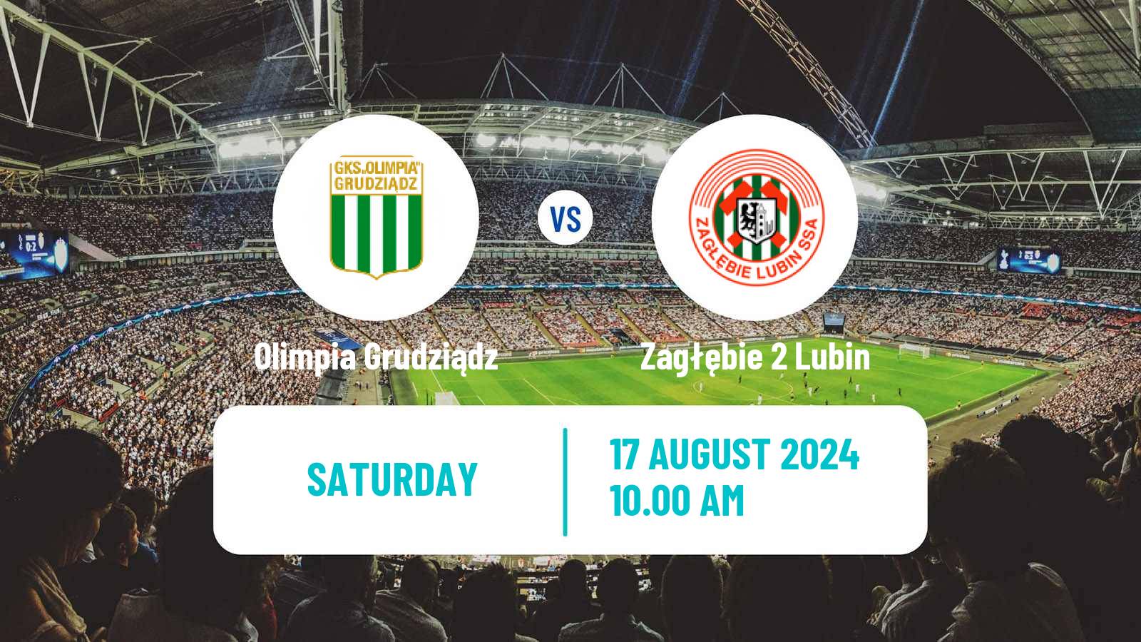 Soccer Polish Division 2 Olimpia Grudziądz - Zagłębie 2 Lubin