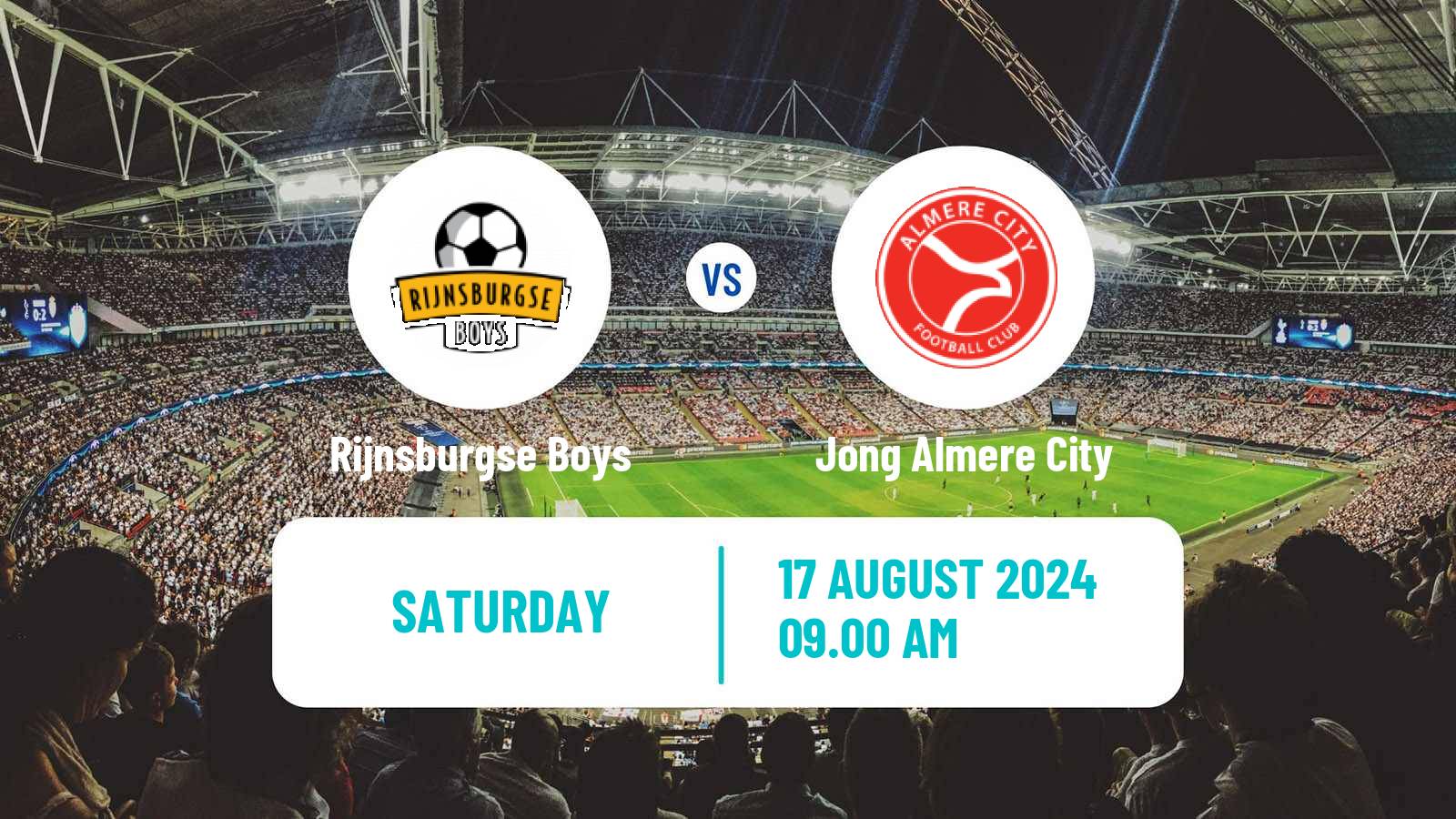 Soccer Dutch Tweede Divisie Rijnsburgse Boys - Jong Almere City