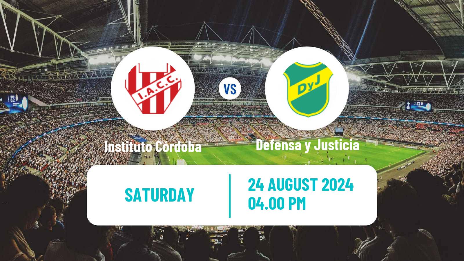 Soccer Argentinian Liga Profesional Instituto Córdoba - Defensa y Justicia