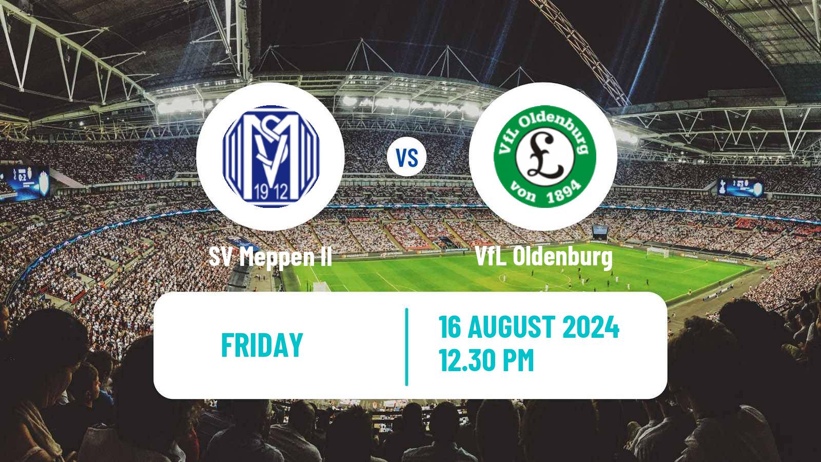 Soccer German Oberliga Niedersachsen Meppen II - VfL Oldenburg