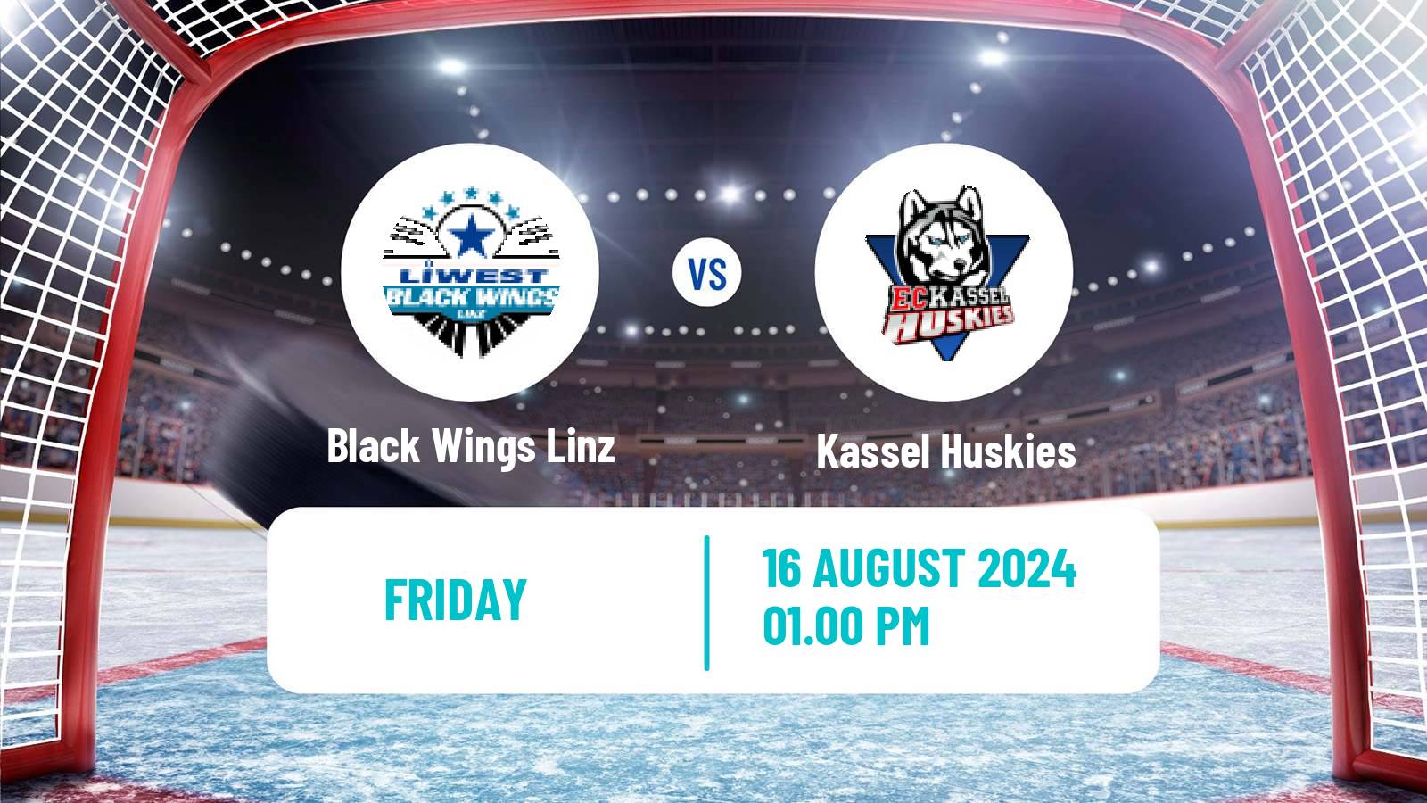 Hockey Club Friendly Ice Hockey Black Wings Linz - Kassel Huskies