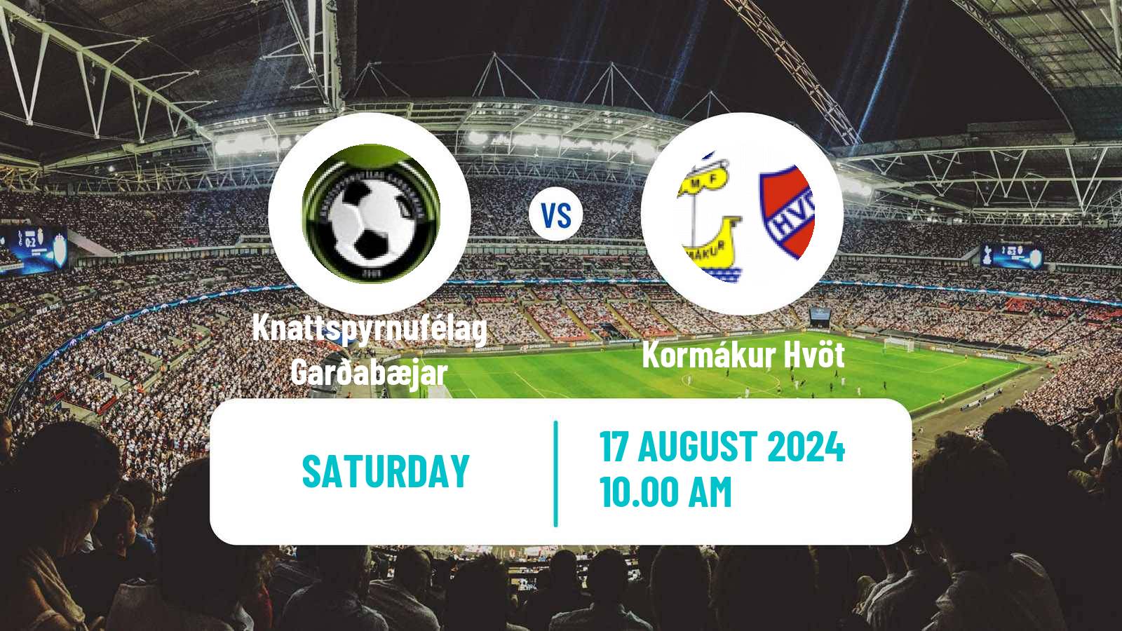 Soccer Icelandic Division 2 Knattspyrnufélag Garðabæjar - Kormákur Hvöt