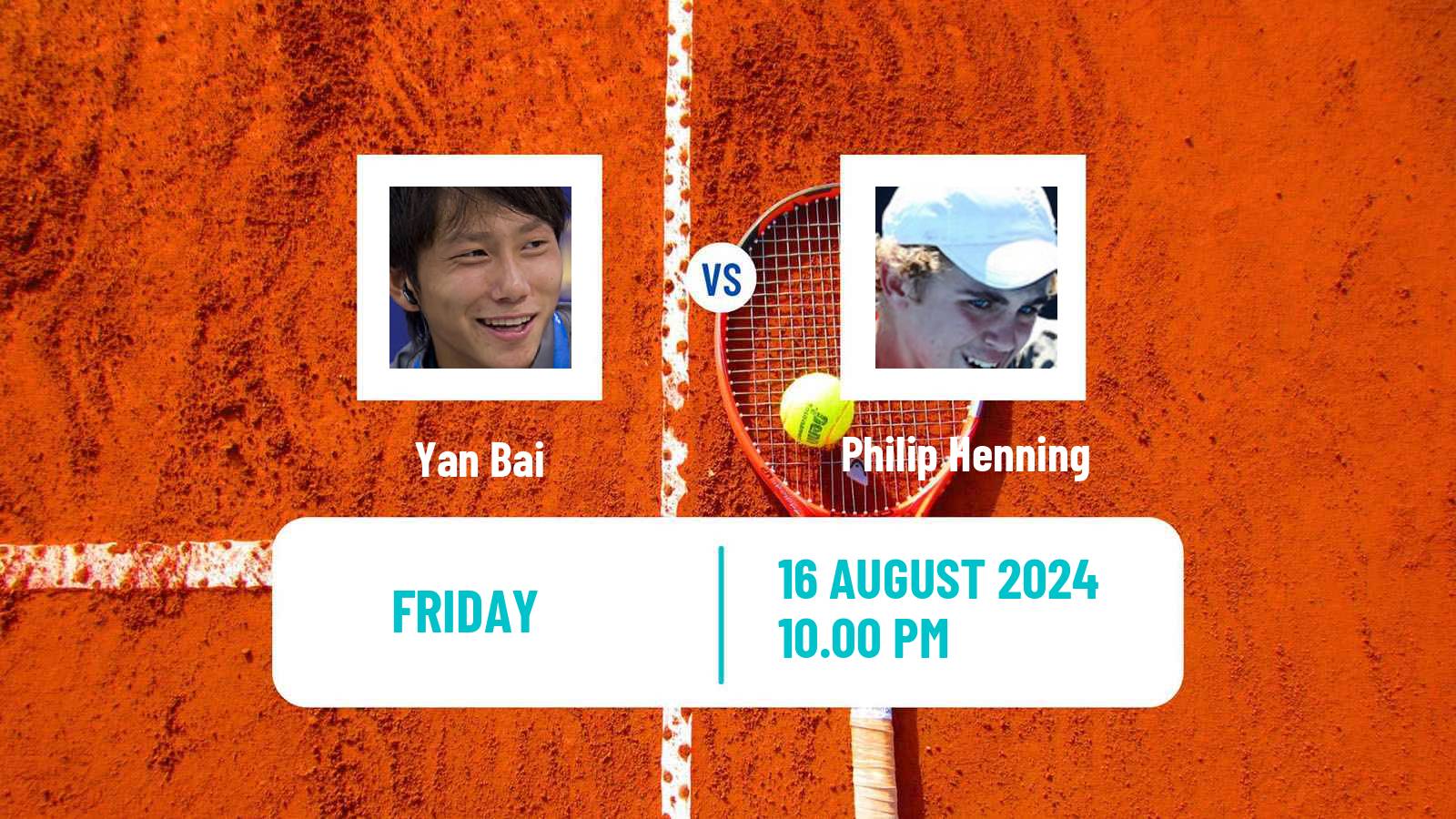 Tennis ITF M25 Yinchuan Men Yan Bai - Philip Henning