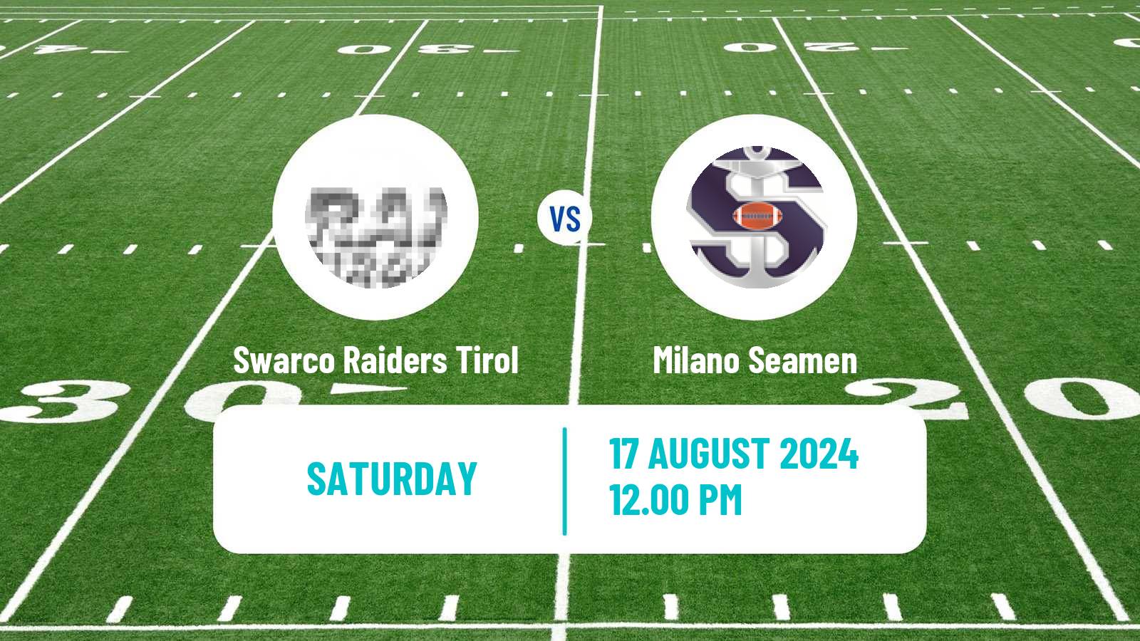 American football European League of American Football Swarco Raiders Tirol - Milano Seamen