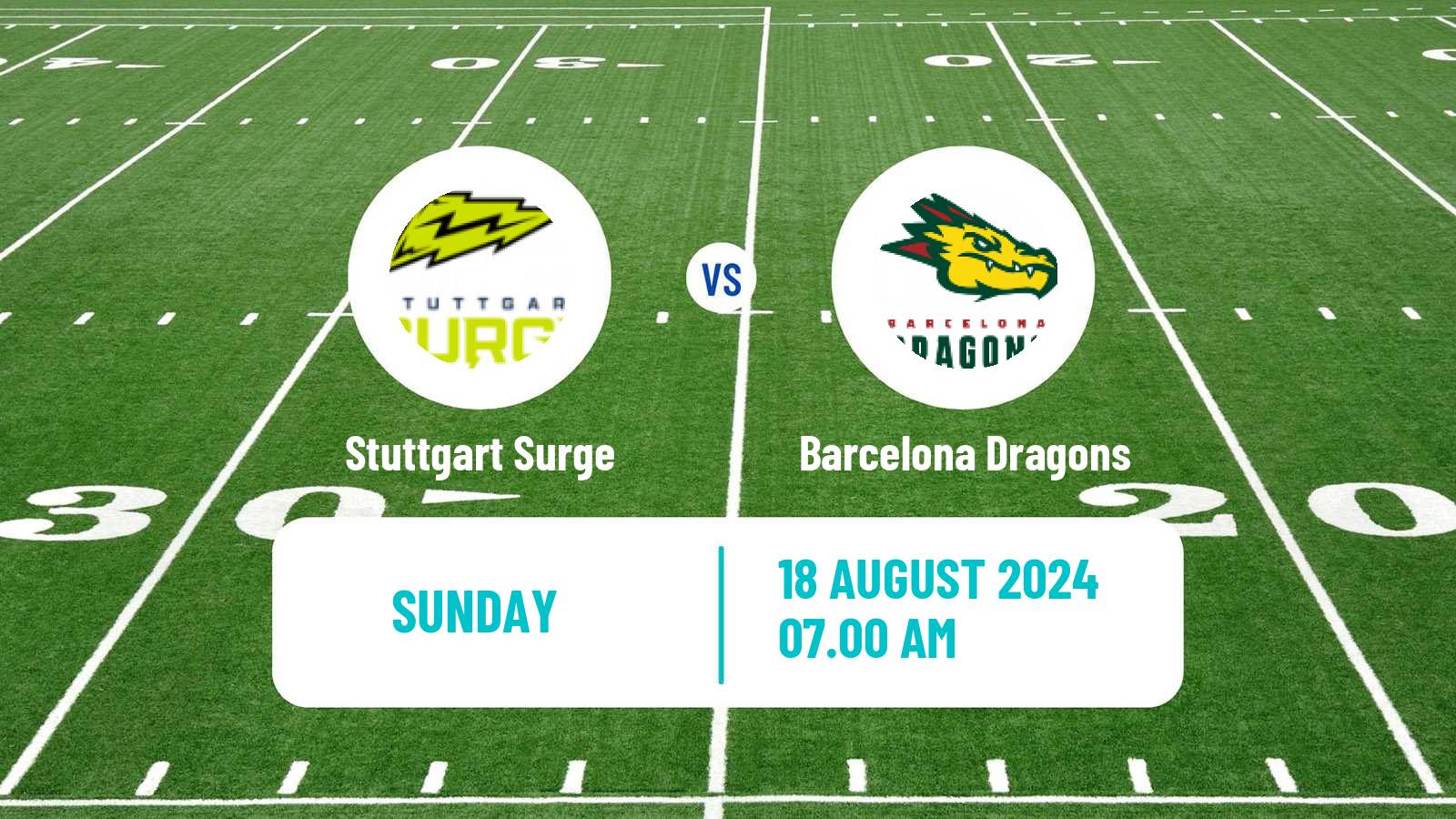 American football European League of American Football Stuttgart Surge - Barcelona Dragons