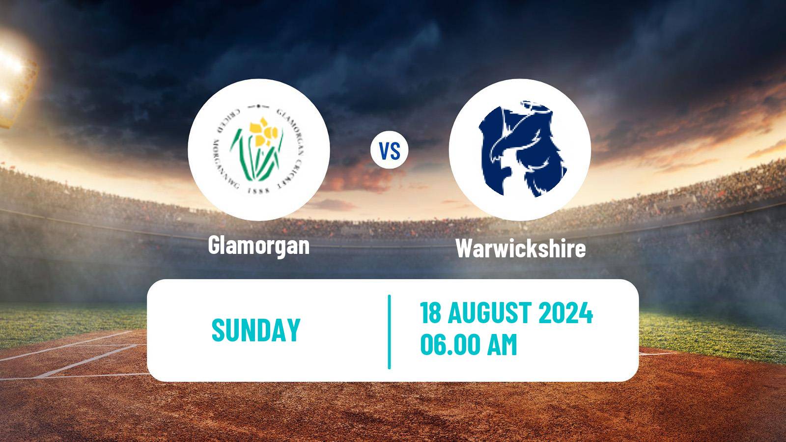 Cricket Royal London One-Day Cup Glamorgan - Warwickshire