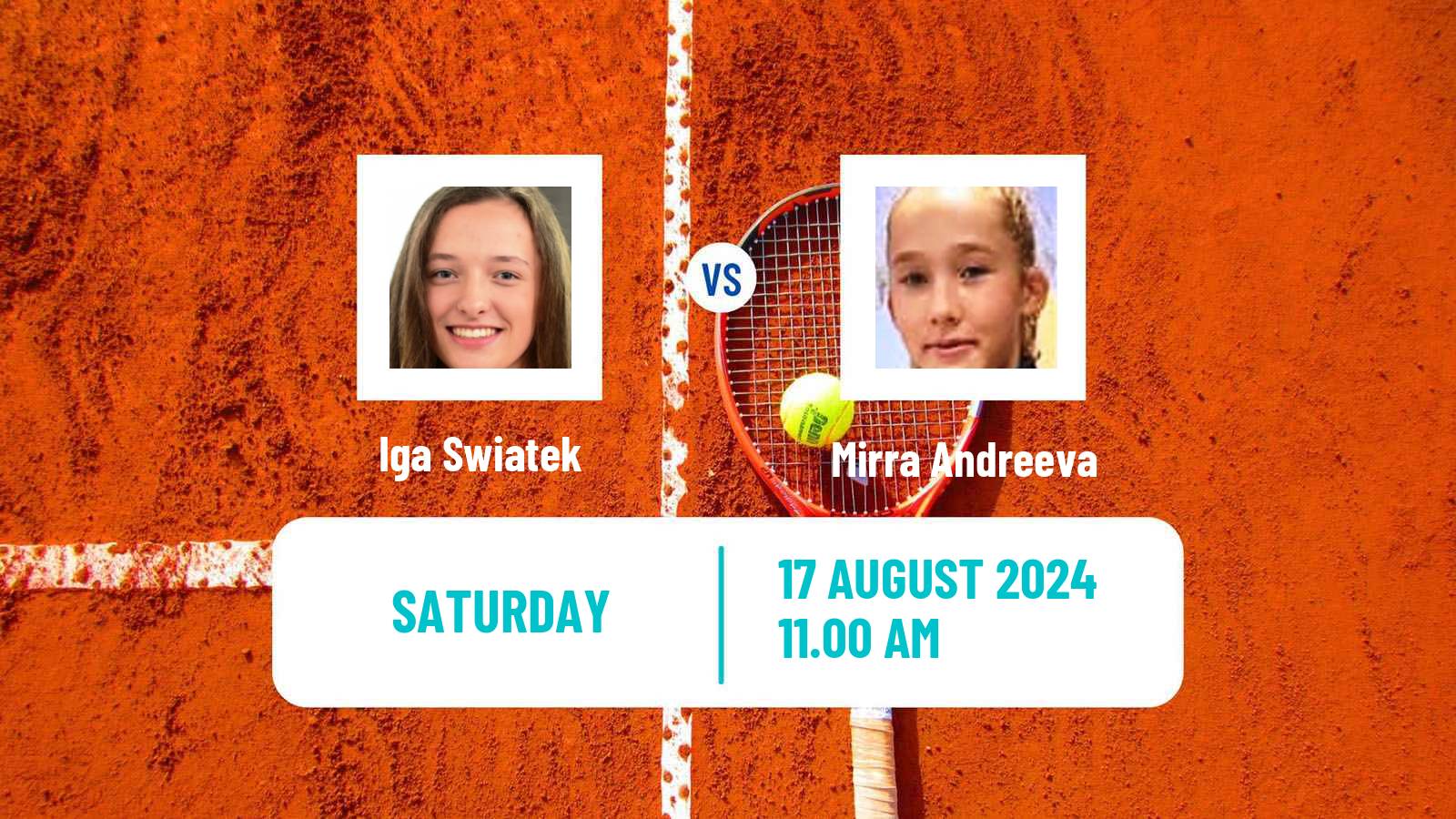 Tennis WTA Cincinnati Iga Swiatek - Mirra Andreeva