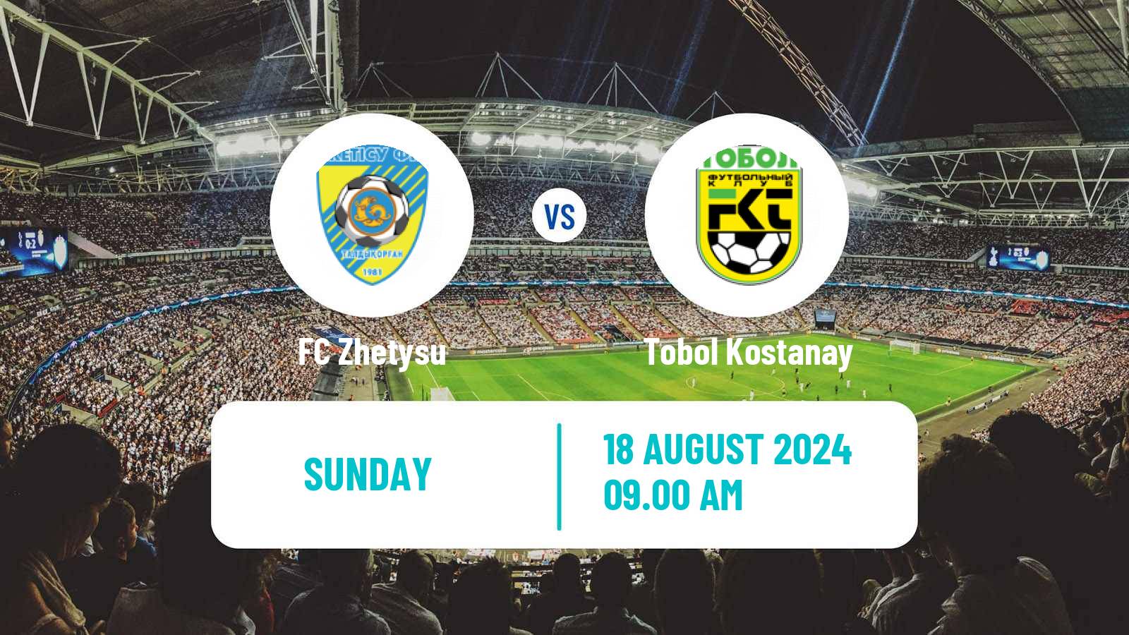 Soccer Kazakh Premier League Zhetysu - Tobol Kostanay