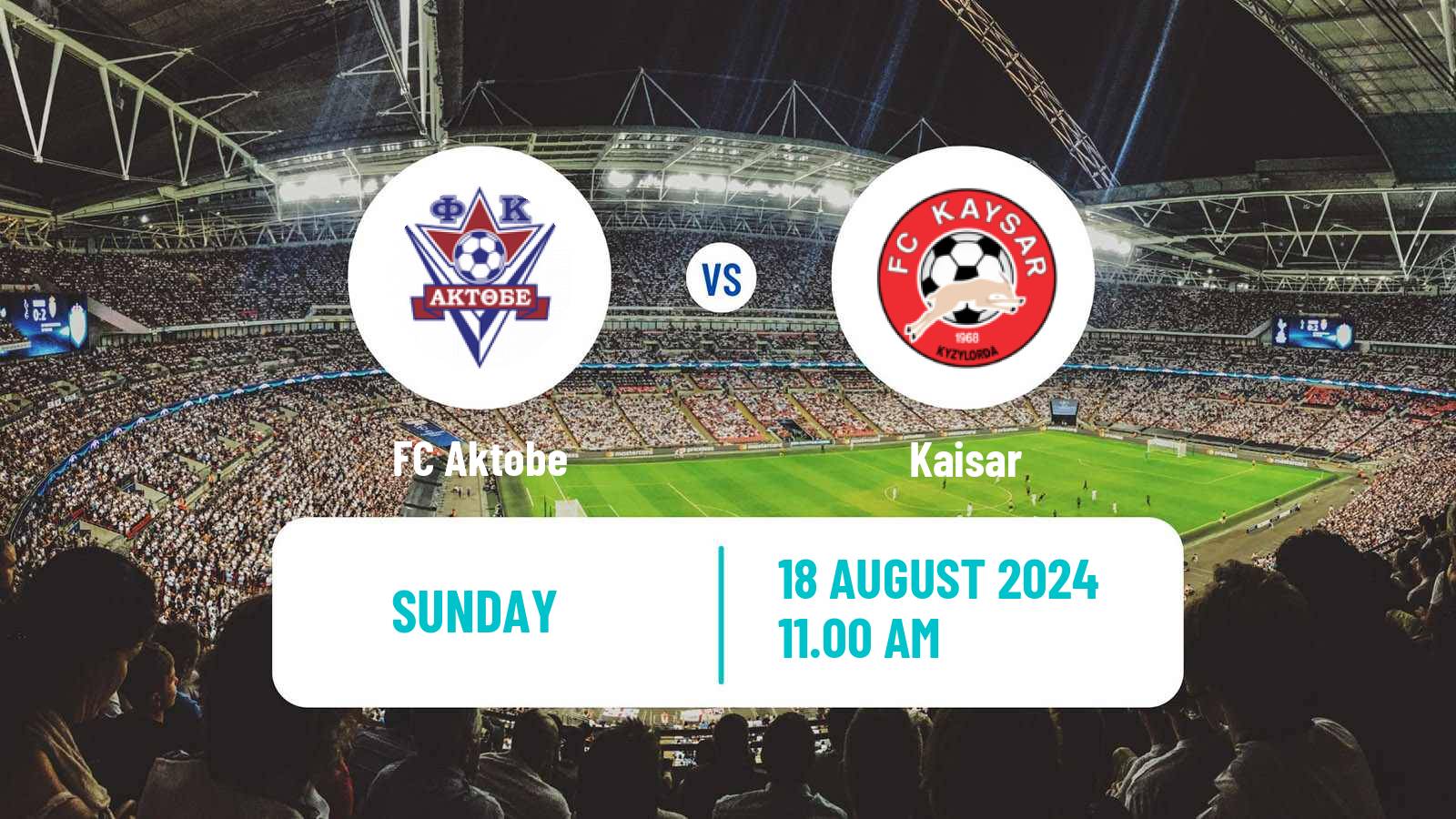 Soccer Kazakh Premier League Aktobe - Kaisar