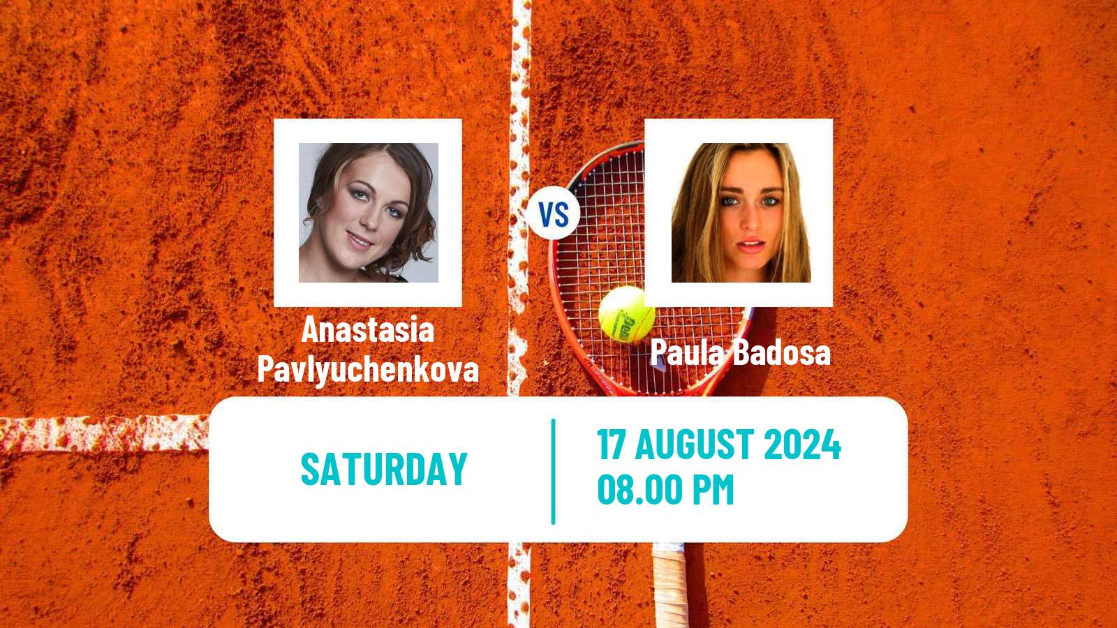 Tennis WTA Cincinnati Anastasia Pavlyuchenkova - Paula Badosa