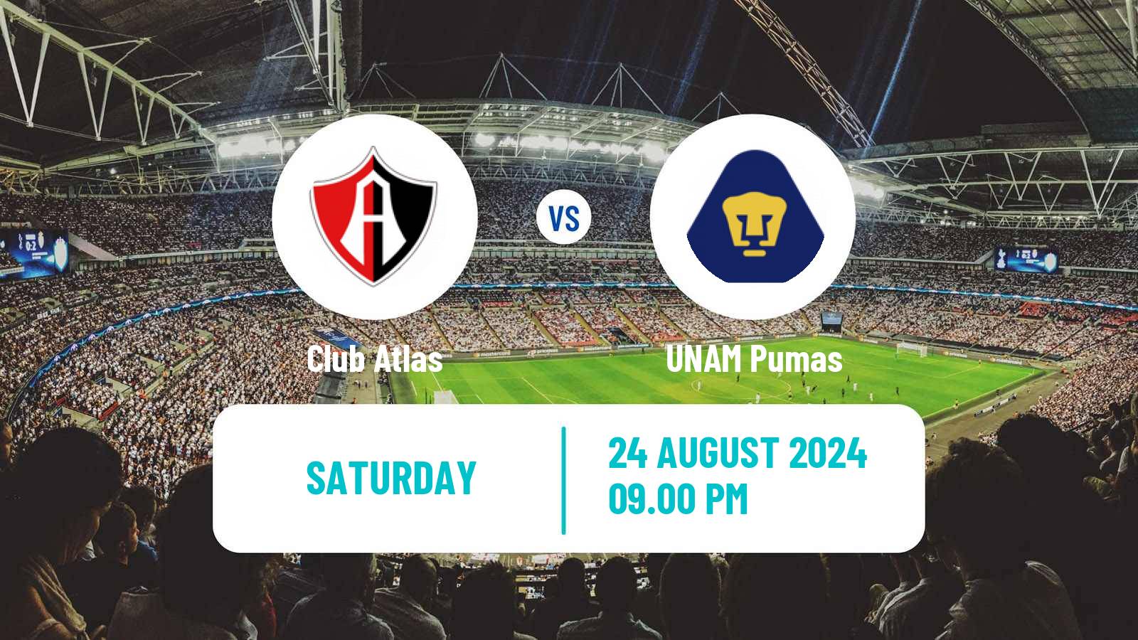 Soccer Mexican Liga MX Atlas - UNAM