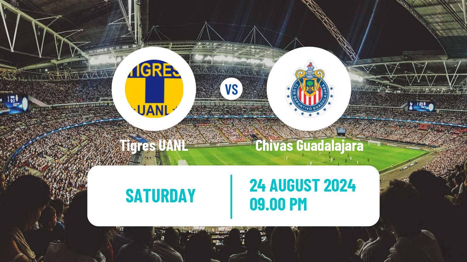 Soccer Mexican Liga MX Tigres UANL - Chivas Guadalajara