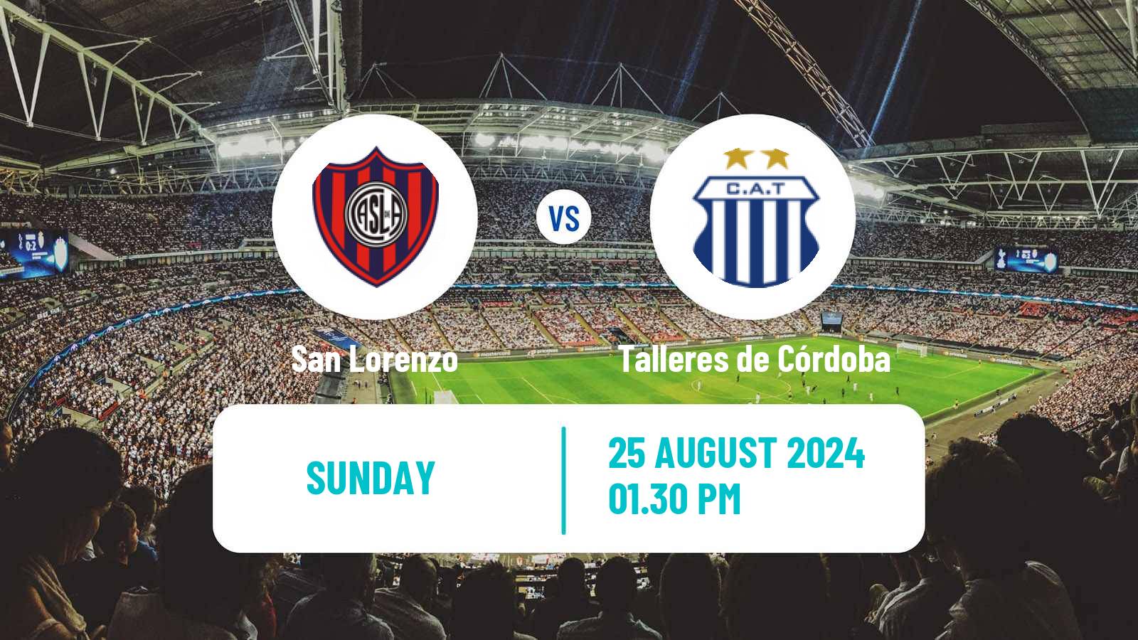 Soccer Argentinian Liga Profesional San Lorenzo - Talleres de Córdoba