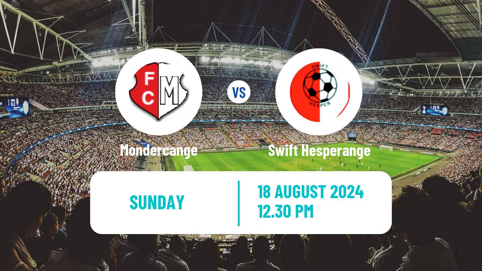 Soccer Luxembourg National Division Mondercange - Swift Hesperange