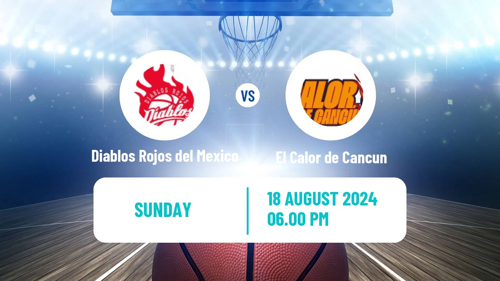 Basketball Mexican LNBP Diablos Rojos del Mexico - El Calor de Cancun