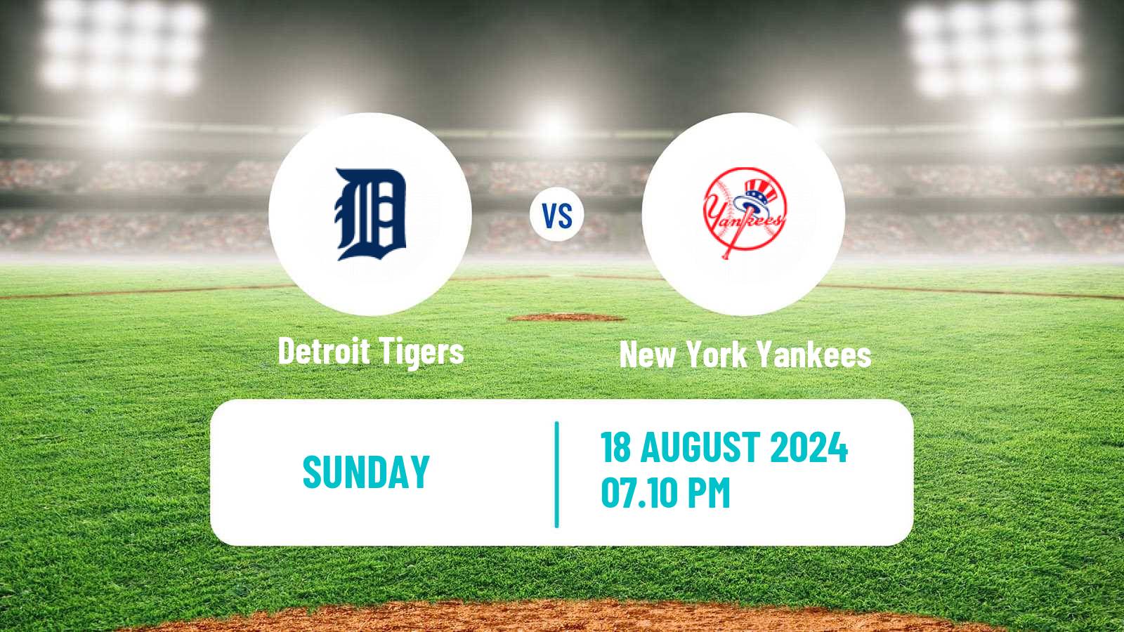 Baseball MLB Detroit Tigers - New York Yankees