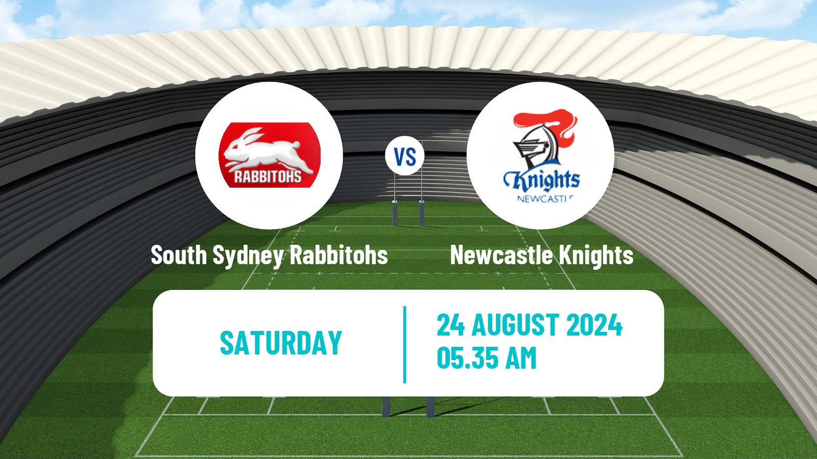 Rugby league Australian NRL South Sydney Rabbitohs - Newcastle Knights