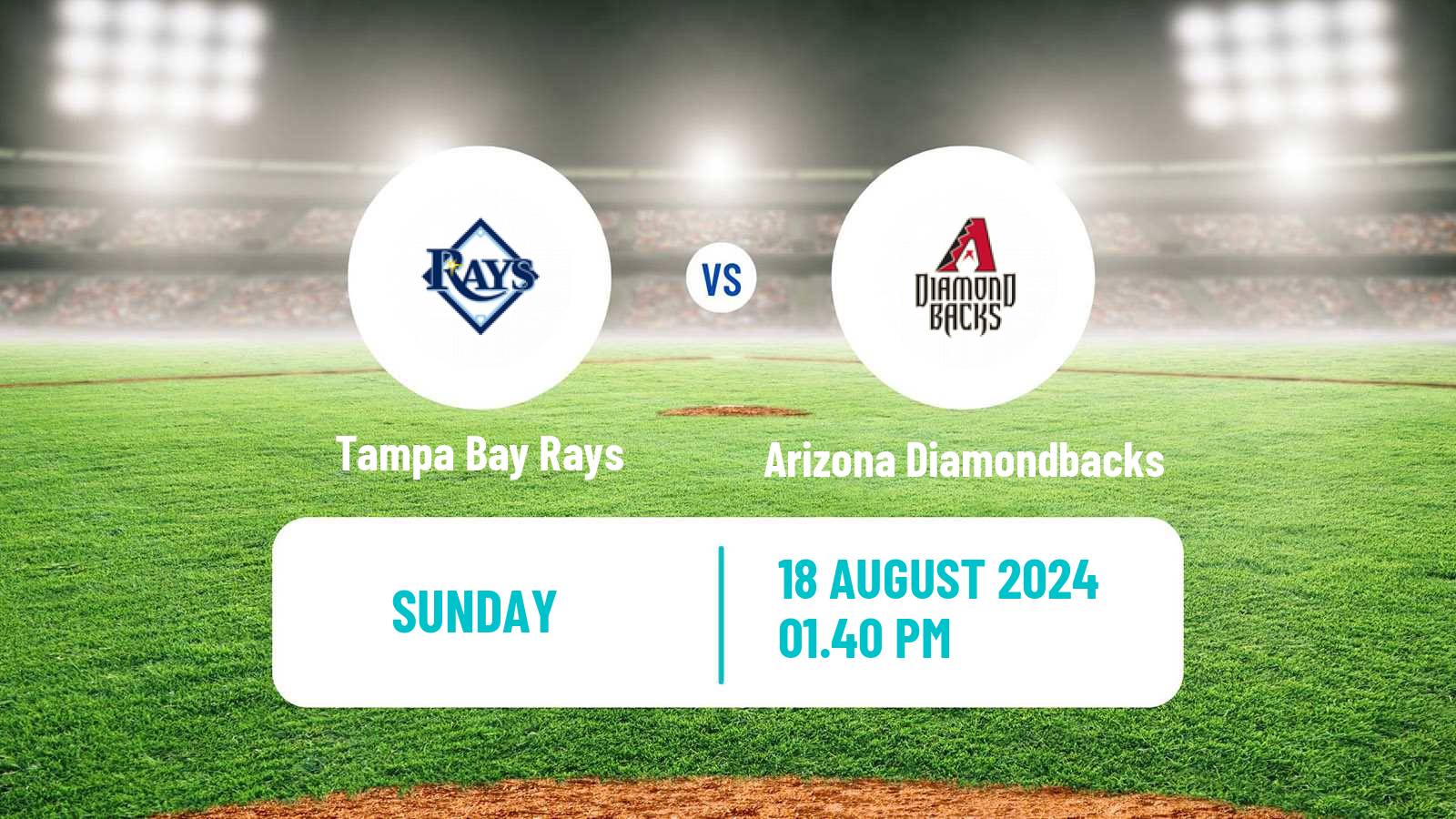 Baseball MLB Tampa Bay Rays - Arizona Diamondbacks