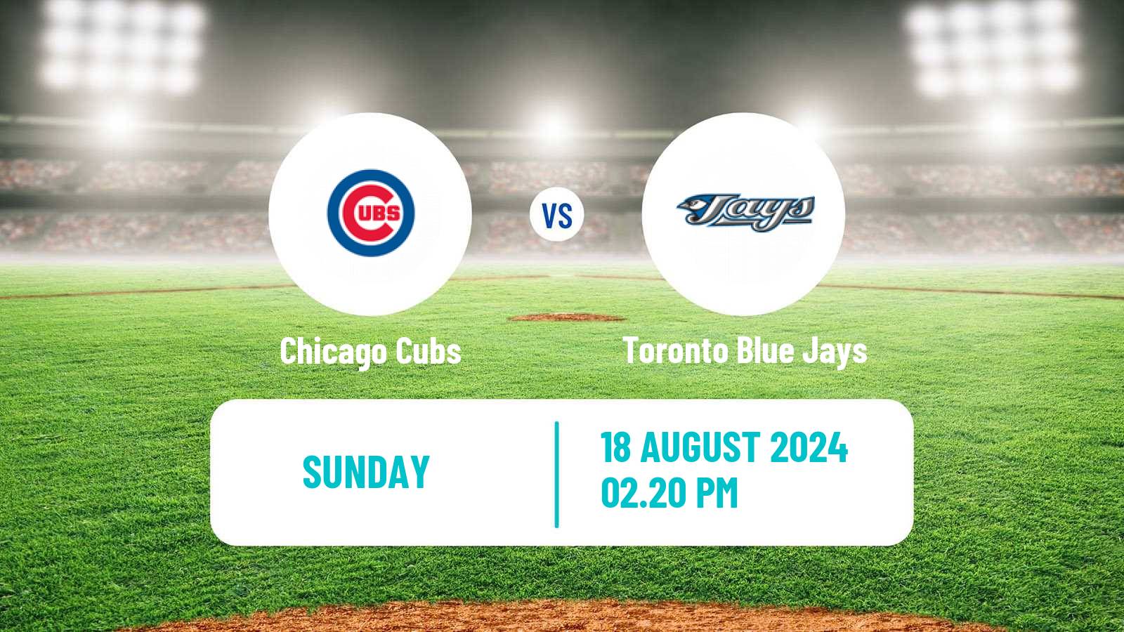 Baseball MLB Chicago Cubs - Toronto Blue Jays