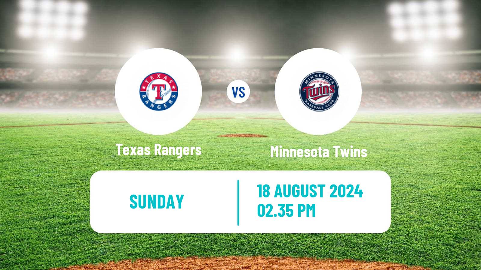 Baseball MLB Texas Rangers - Minnesota Twins