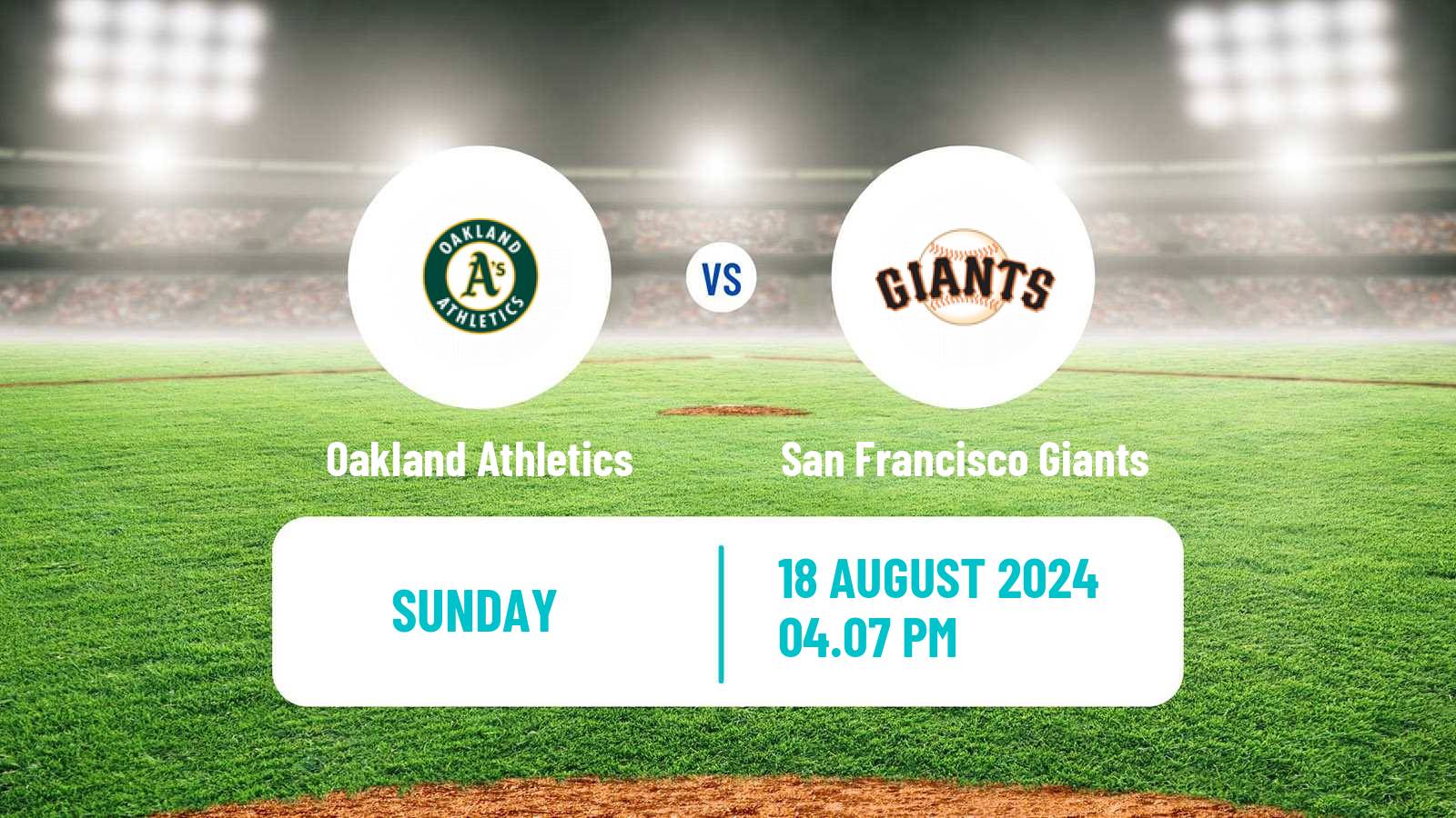 Baseball MLB Oakland Athletics - San Francisco Giants